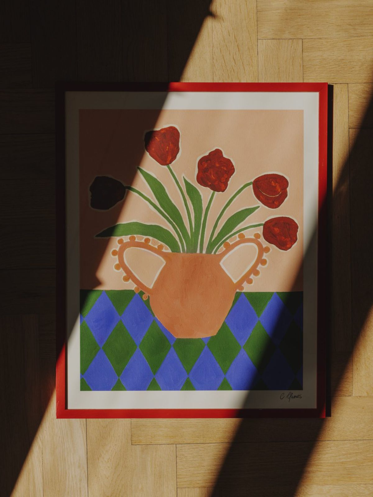 Poster Red Tulips by Carla Llanos-2