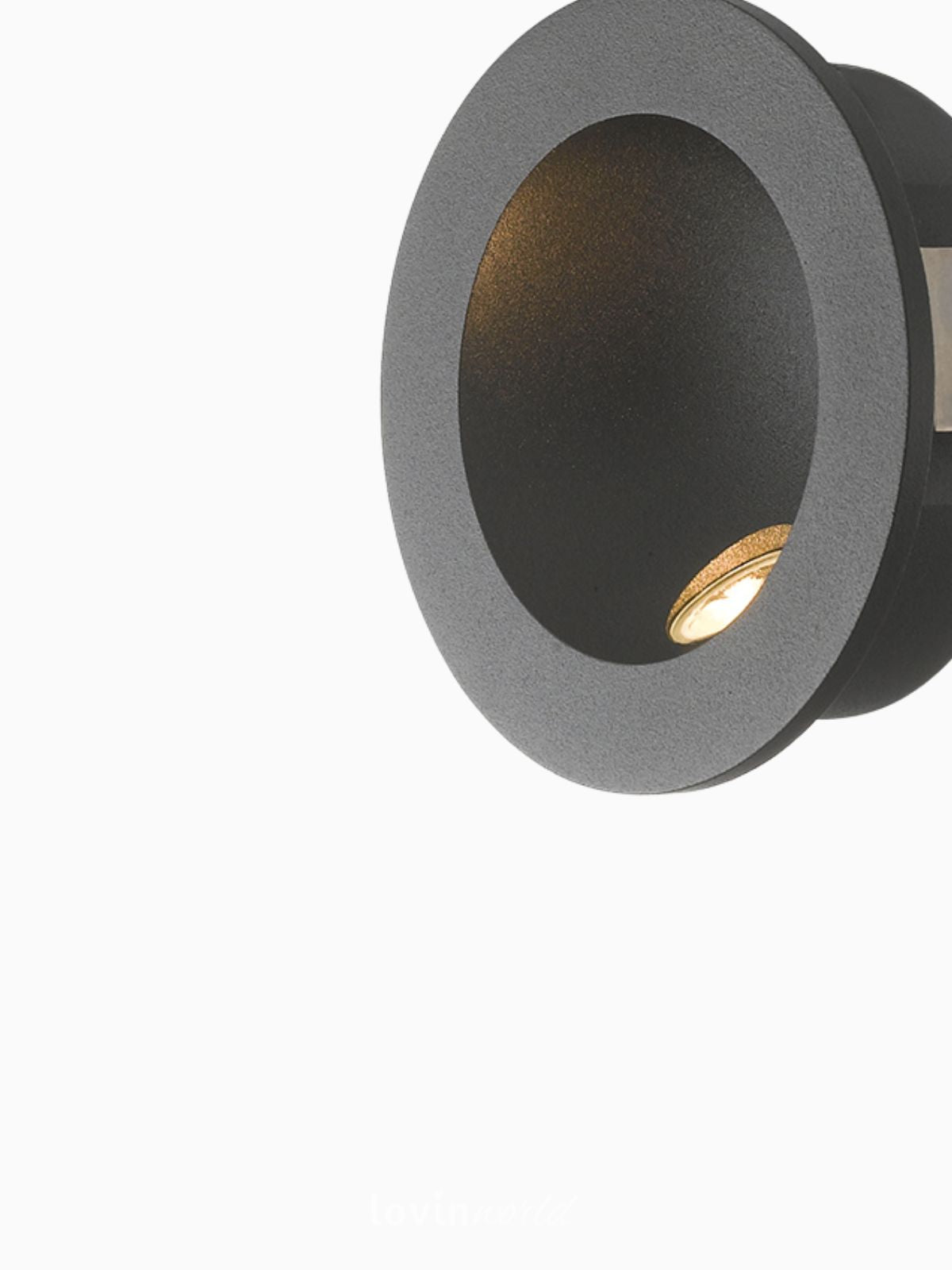 Segnapassi da esterno LED Onyx rotondo in alluminio, colore nero-3