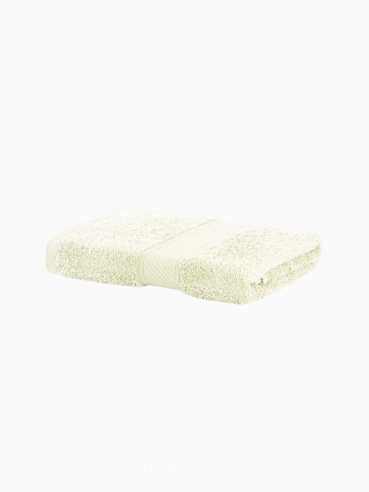 Set 6 Asciugamani da bagno Bamby in 100% cotone, colore crema-2