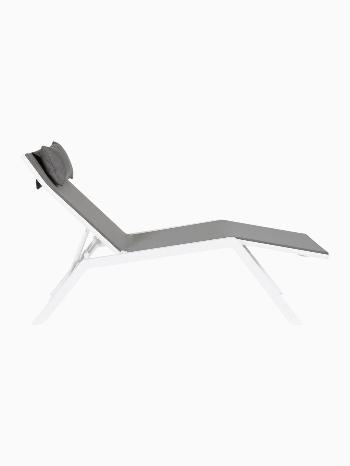 Chaise longue da esterno Krion in alluminio, colore grigio scuro-4