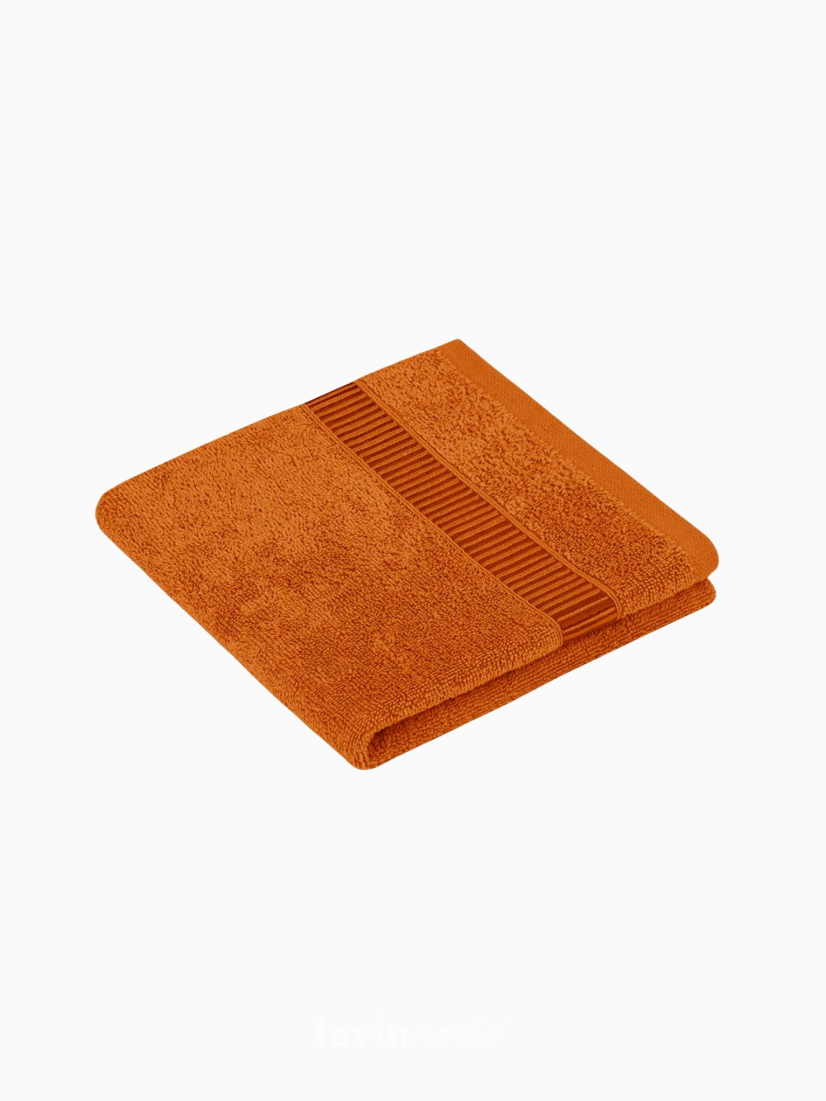 Set 3 Asciugamani da bagno Avium in 100% cotone, colore arancione-2