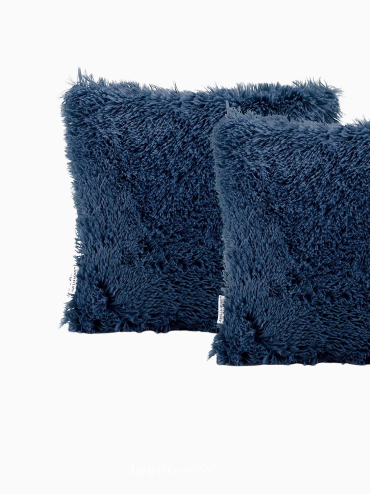 2 Federe per cuscino Karvag in colore blu scuro 45x45 cm.-5