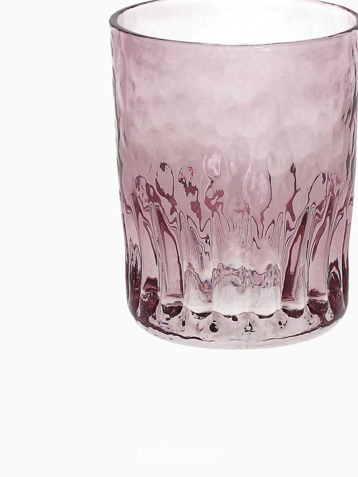 Set 6 Bicchieri Acqua Ametista in vetro rosa 32 cl