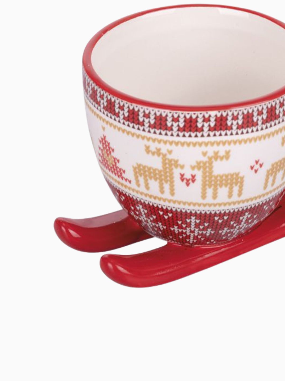 Tazza natalizia Scandy con slitta e cucchiaino, in ceramica 51,3 cl-4