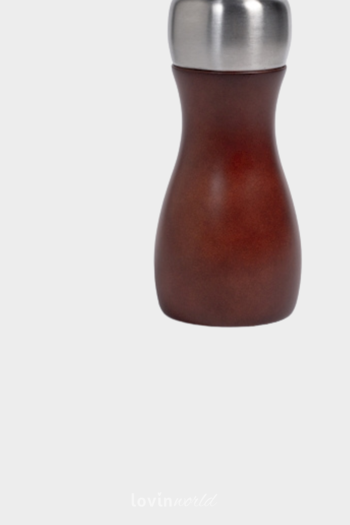 Macinasale/pepe in legno scuro con macina in ceramica 14 cm.-2
