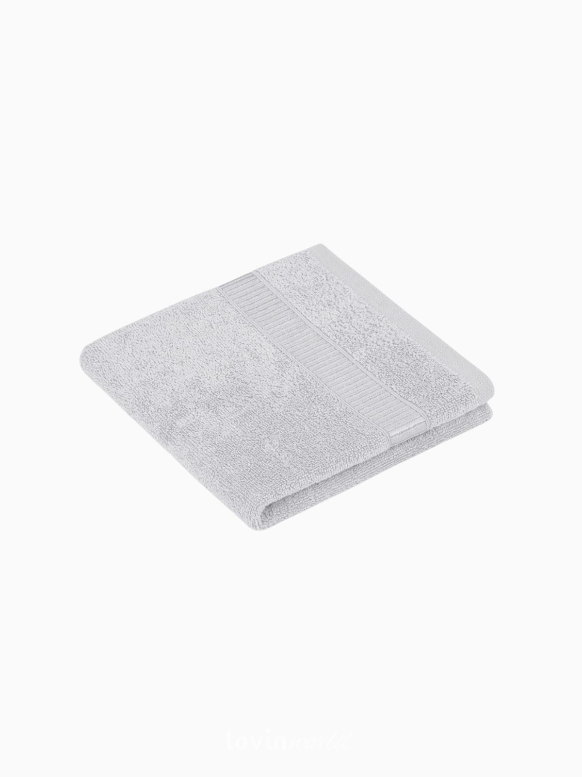 Set 3 Asciugamani da bagno Avium in 100% cotone, colore grigio-2