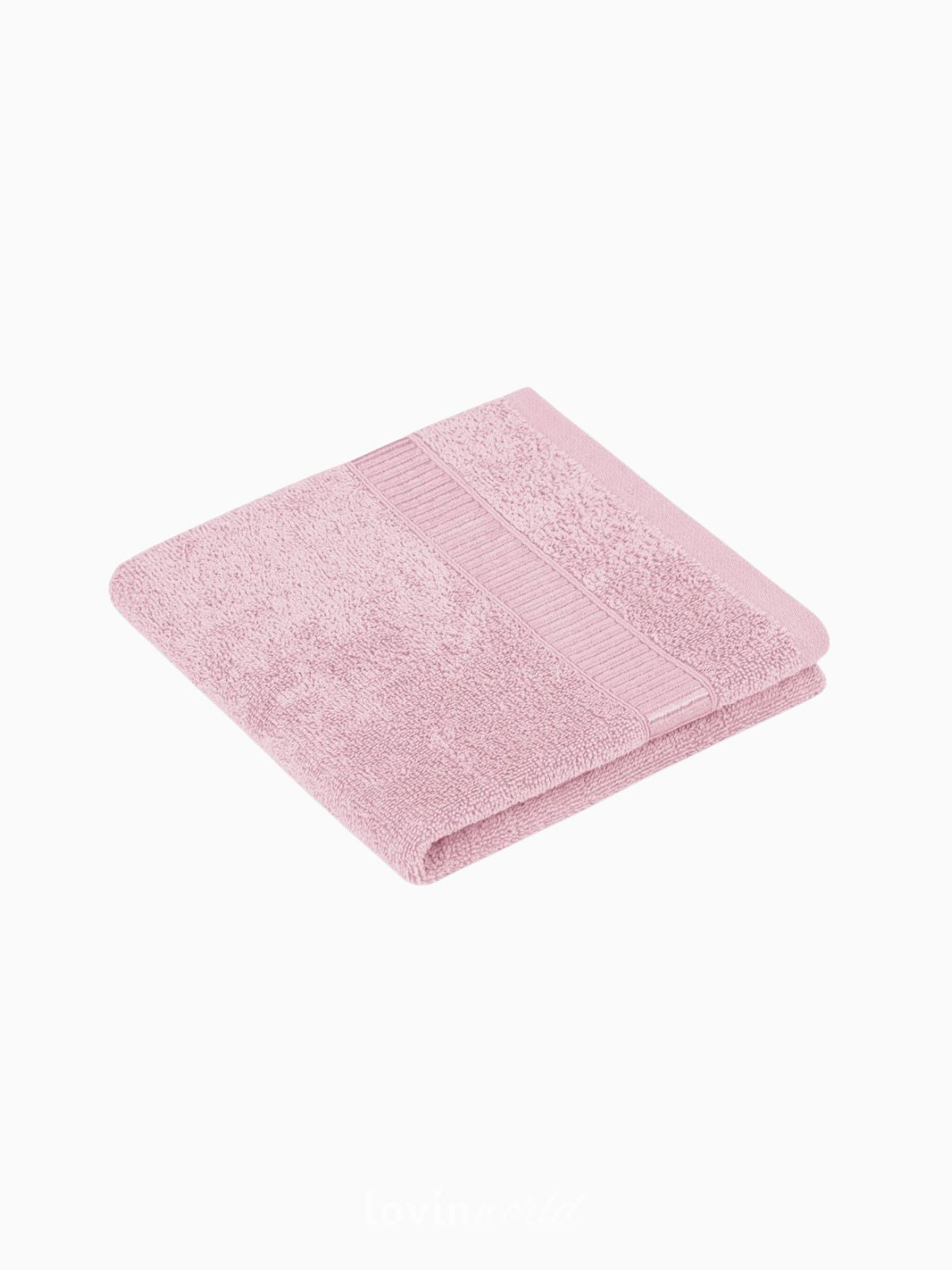 Set 3 Asciugamani da bagno Avium in 100% cotone, colore rosa-2