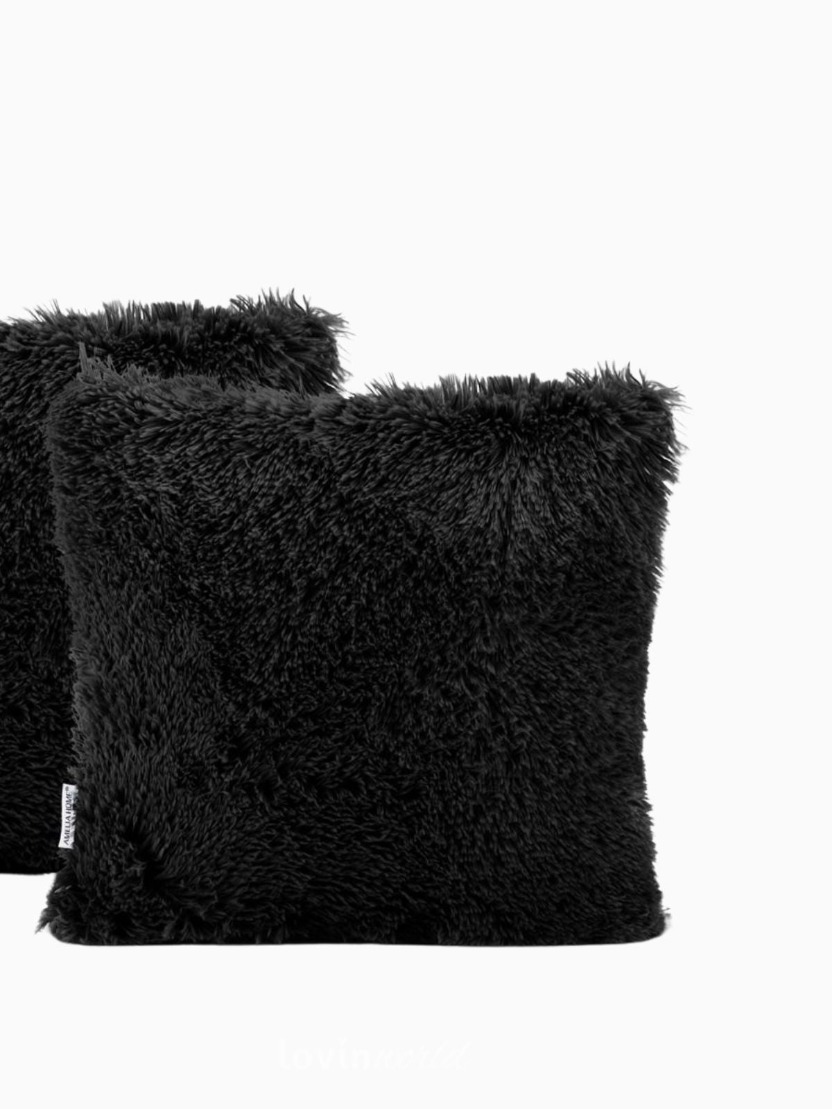 2 Federe per cuscino Karvag in colore nero 45x45 cm.-3
