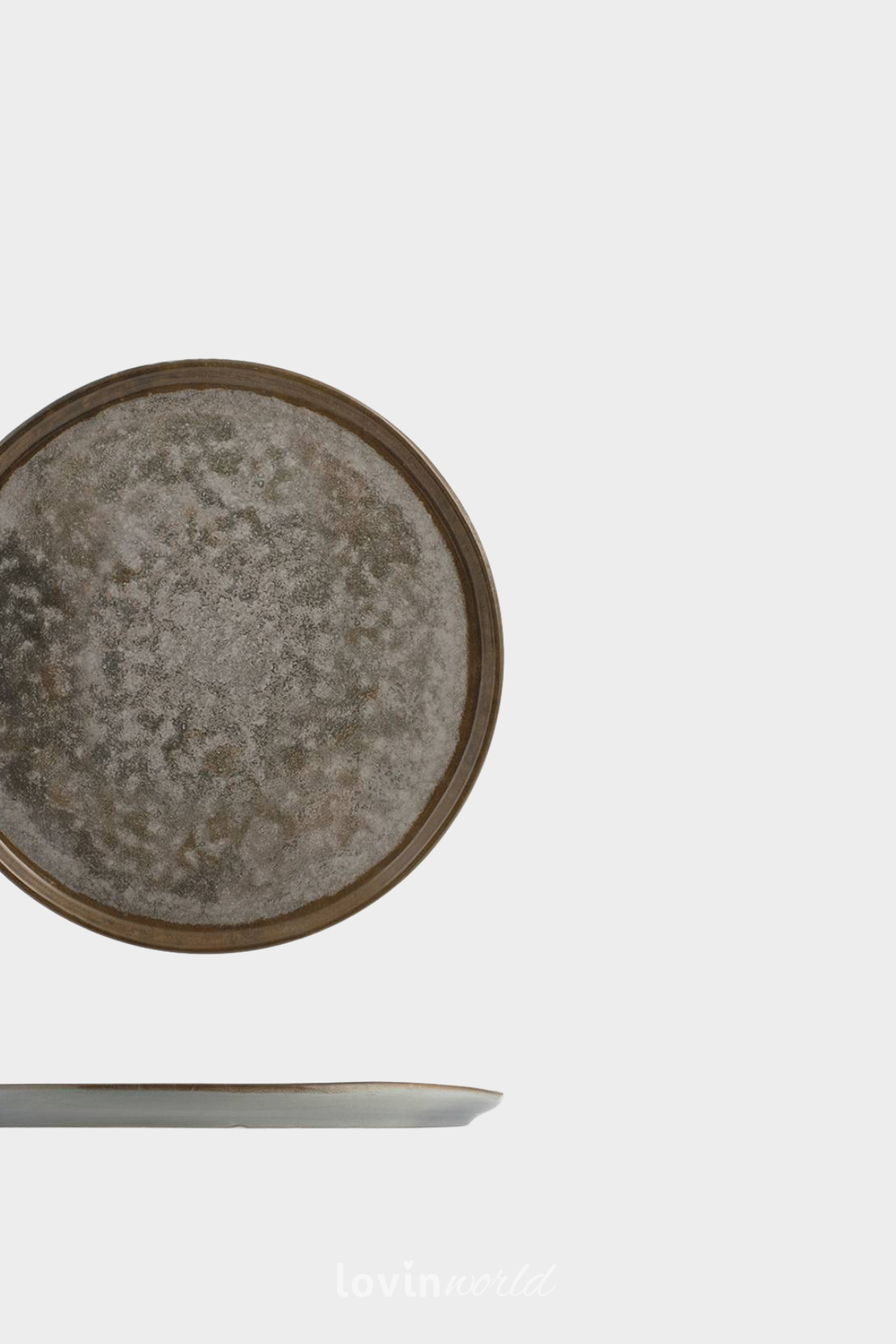 Piatto pane Velvet in stoneware colore grigio 14 cm.-3