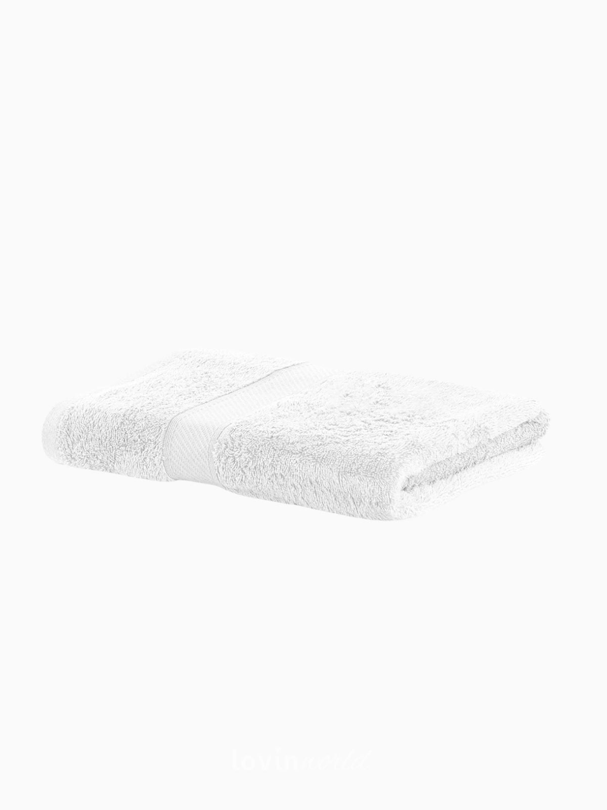 Set 6 Asciugamani da bagno Bamby in 100% cotone, colore bianco-3