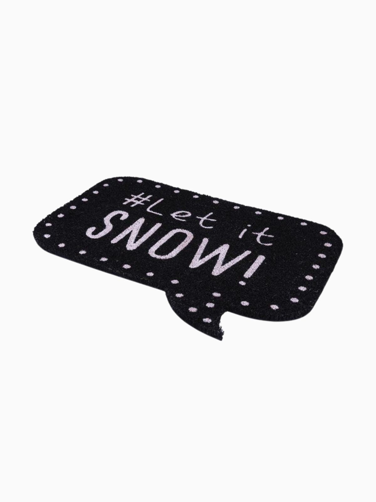 Zerbino natalizio Let It Snow in cocco, tessuto antiscivolo 50x70 cm.-3