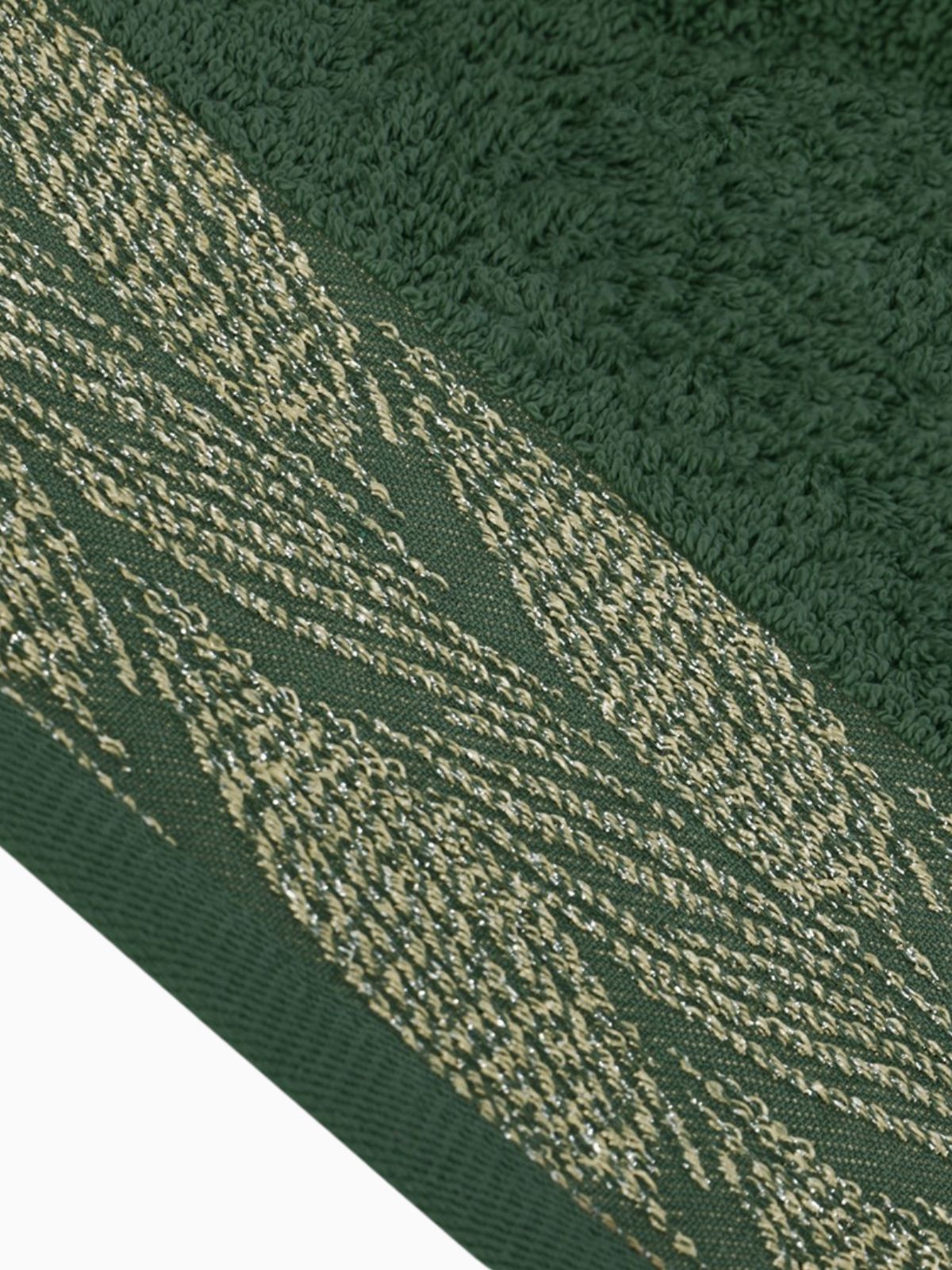 Set 2 Asciugamani da bagno Allium in 100% cotone, colore verde-3