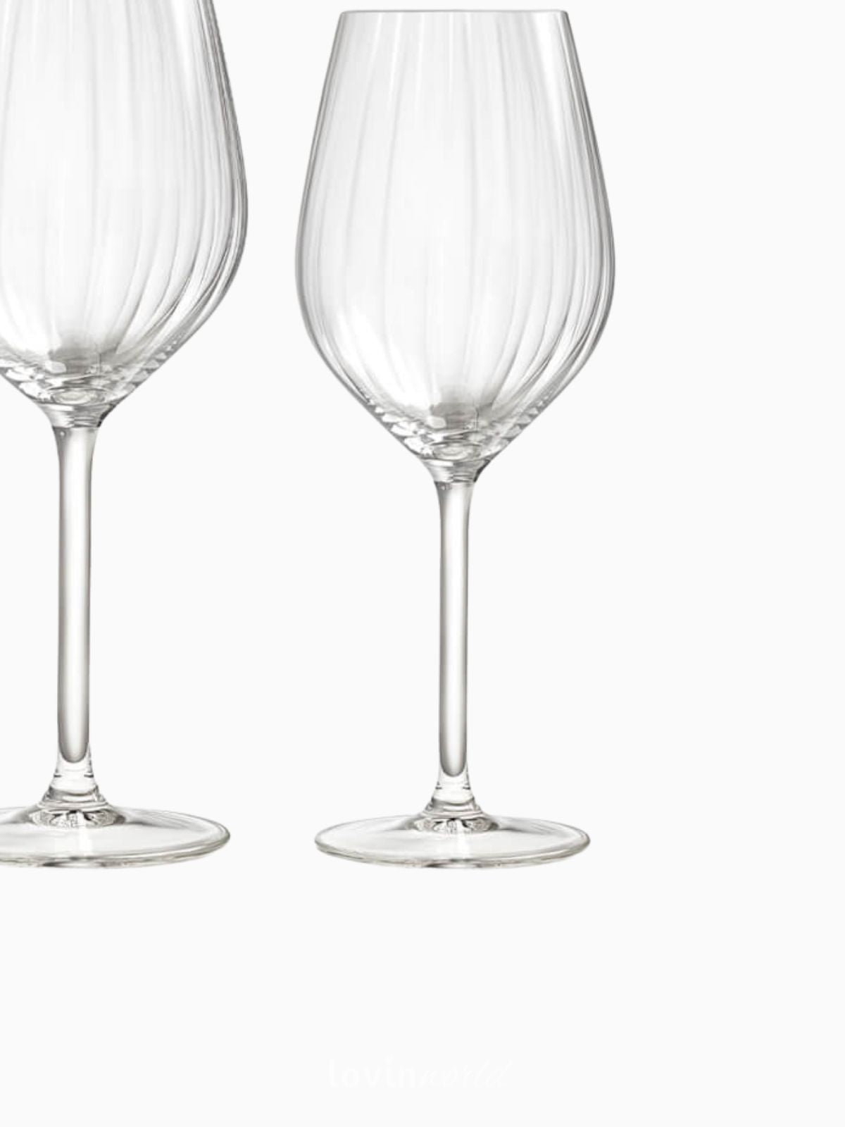 Set 12 calici vino bianco e rosso Plissè in vetro, colore trasparente-3
