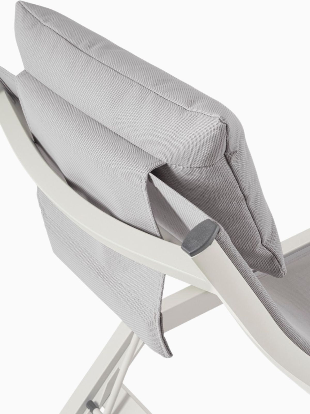 Chaise longue da esterno Krion in alluminio, colore grigio chiaro-3