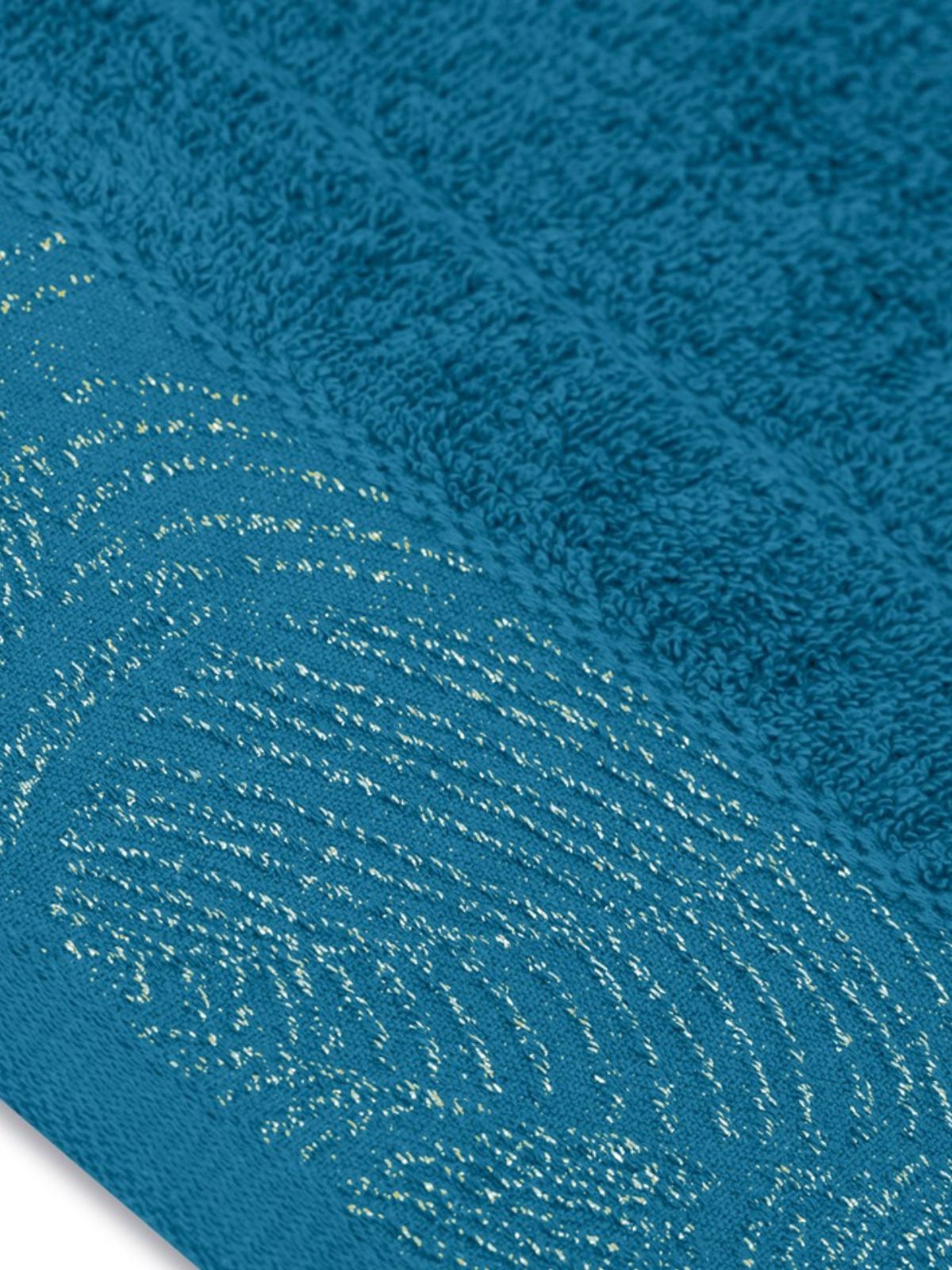 Set 2 Asciugamani da bagno Bellis in 100% cotone, colore azzurro-3