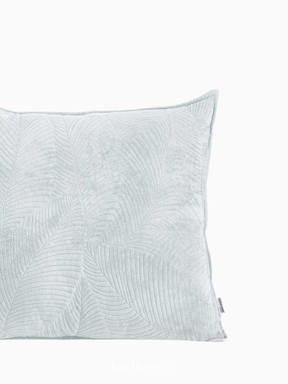Cuscino decorativo in velluto Palsha, colore grigio 45x45 cm.-3