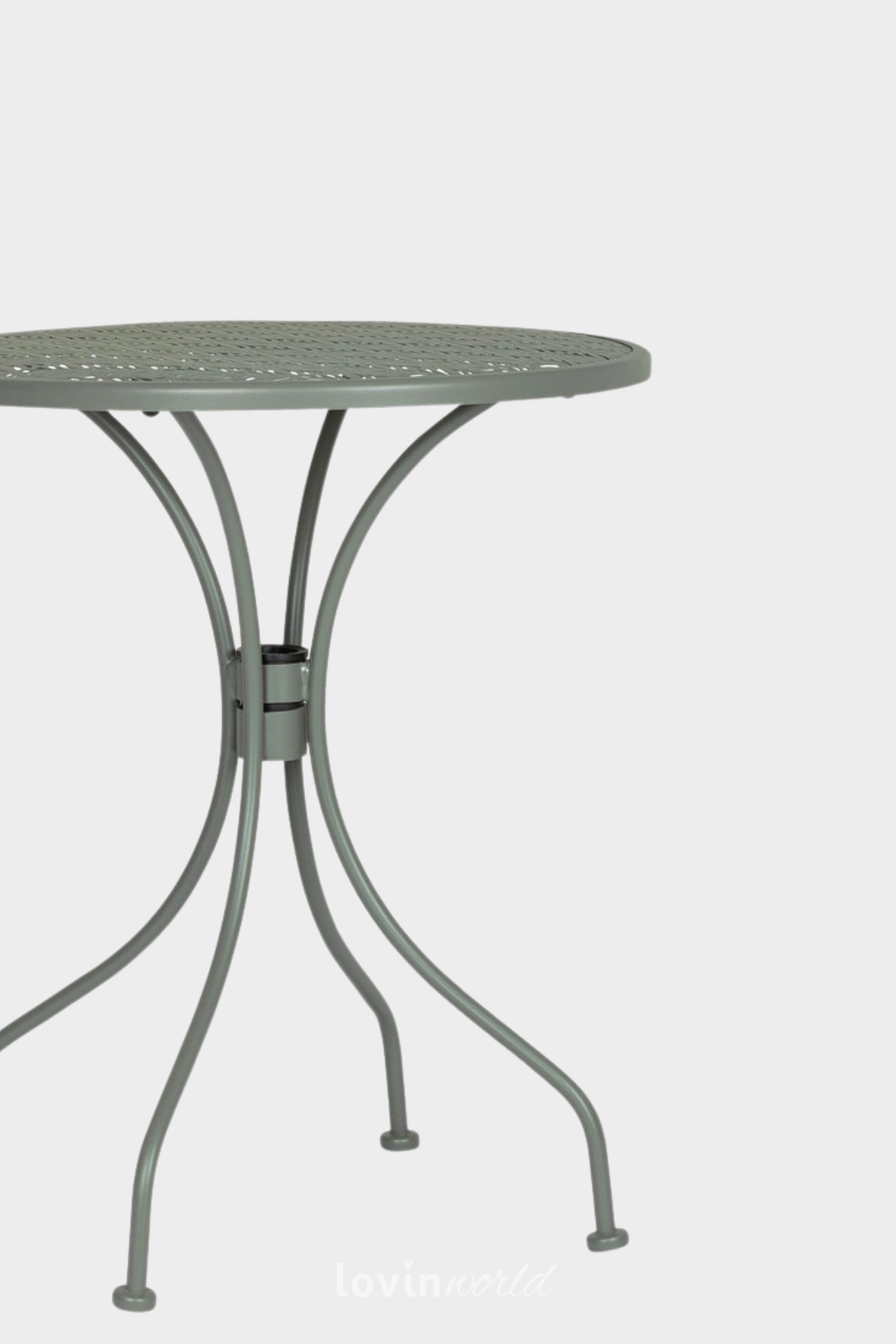 Tavolino da esterno Lizette Ø60 cm. in acciaio, colore verde scuro-5