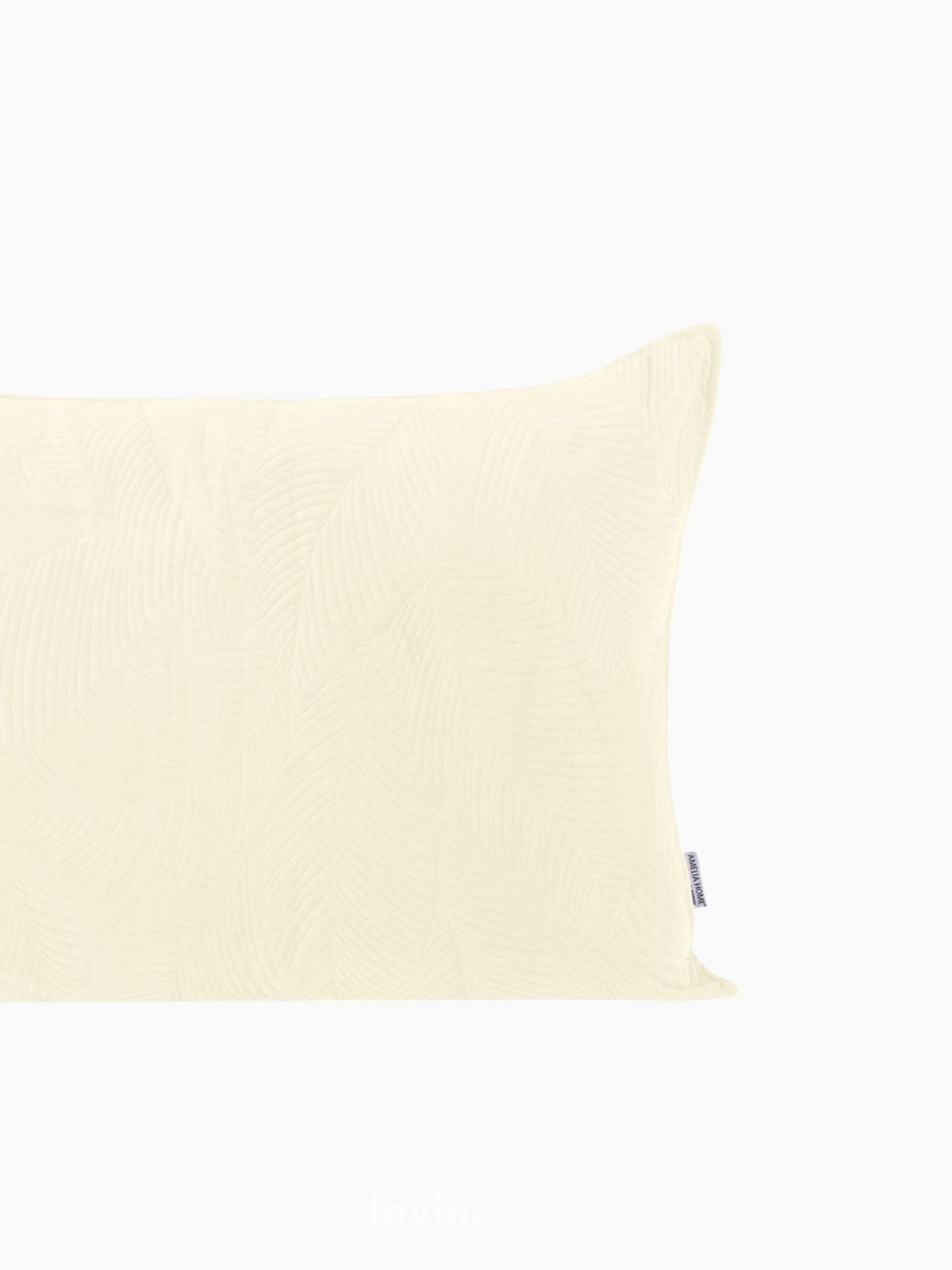 Cuscino decorativo in velluto Palsha, colore beige chiaro 50x70 cm.-3