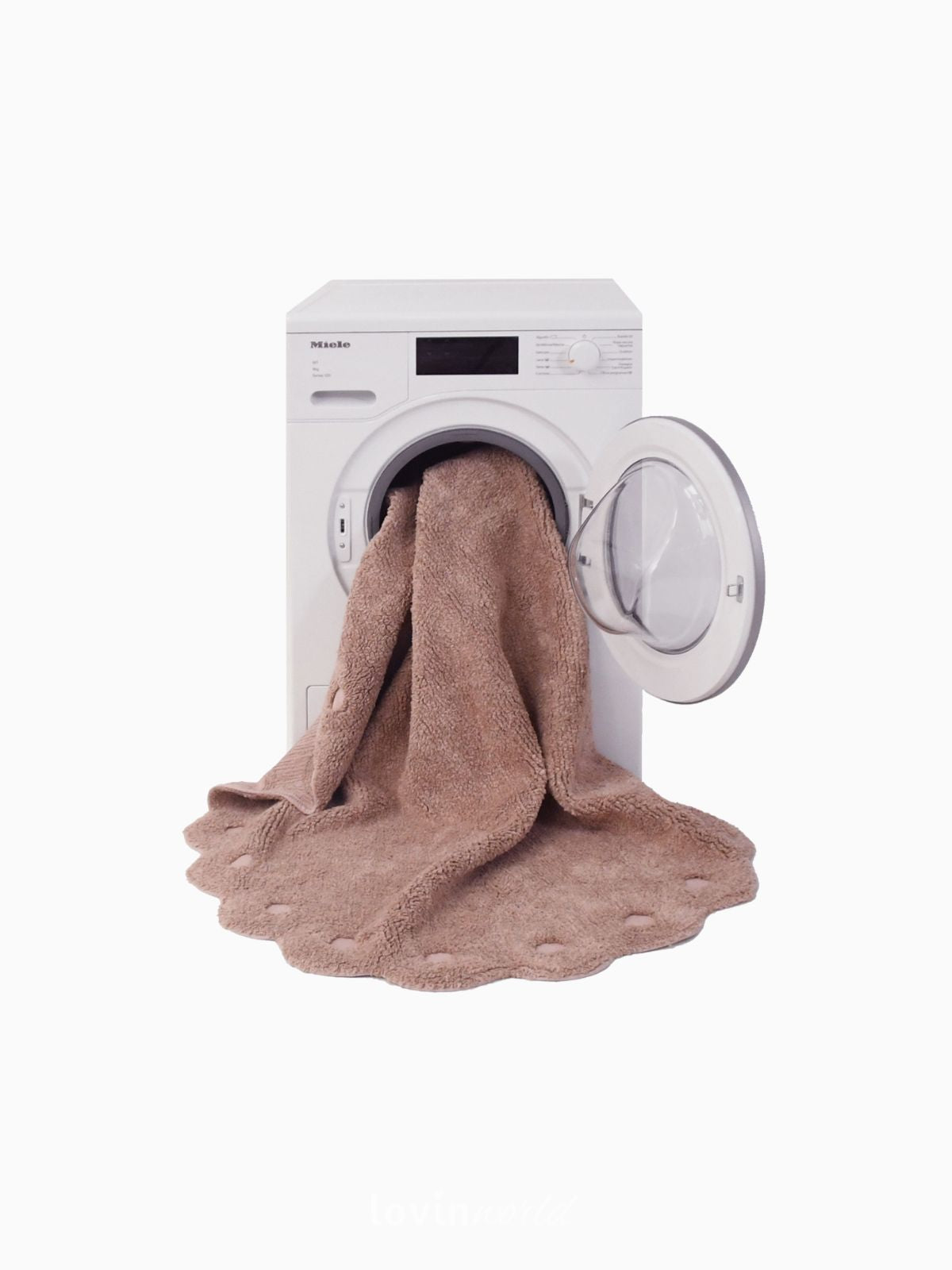 Tappeto in cotone lavabile Picone, in colore Rosa Vintage-5