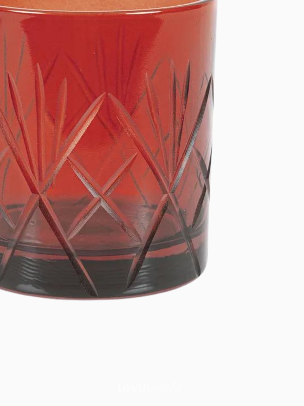 Set 6 Bicchieri whisky Alsazia in vetro, colore rosso 30 cl-4