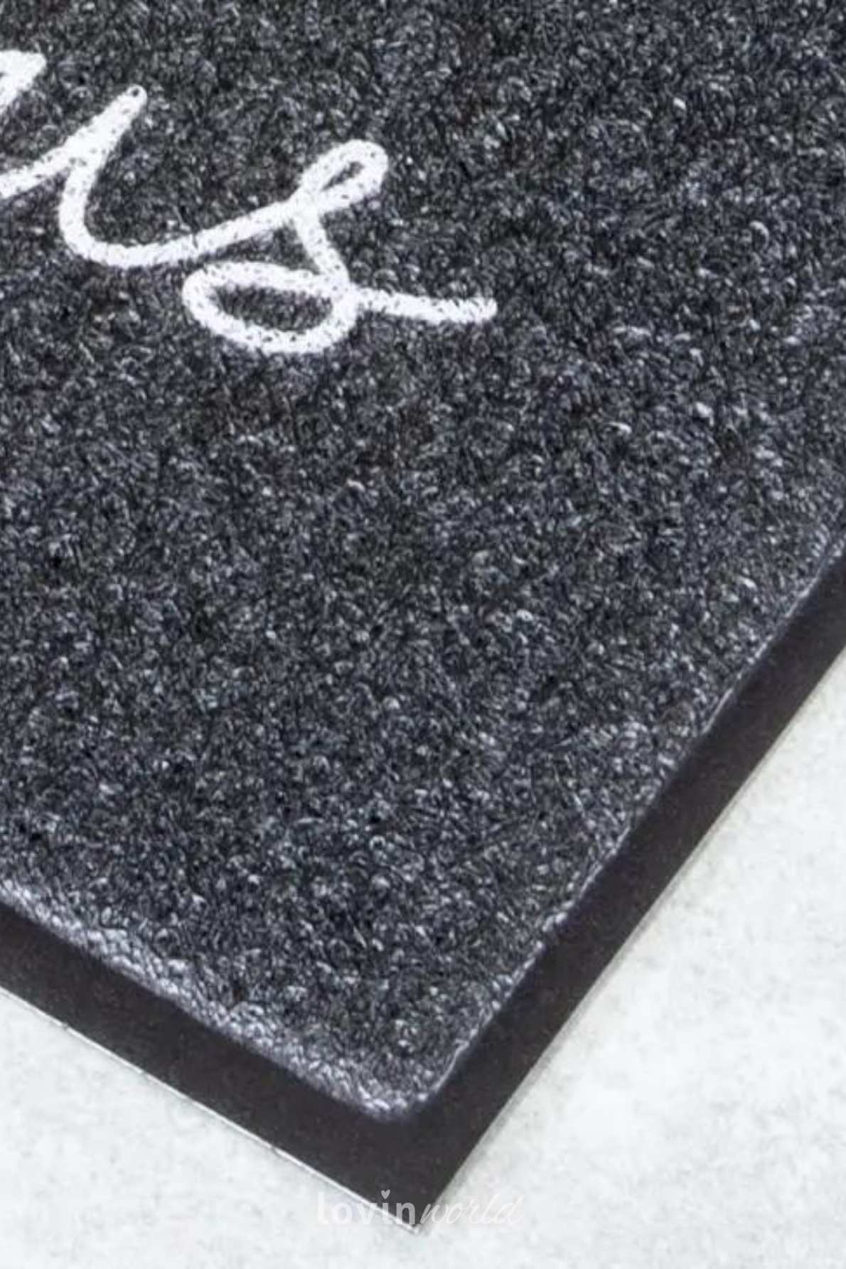 Zerbino particolare con scritta, in colore nero 40x70 cm.-3