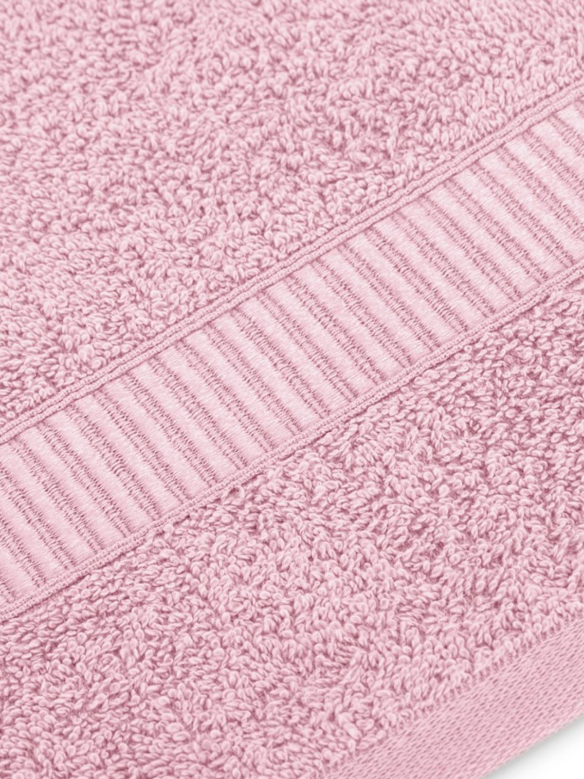 Set 3 Asciugamani da bagno Avium in 100% cotone, colore rosa-3