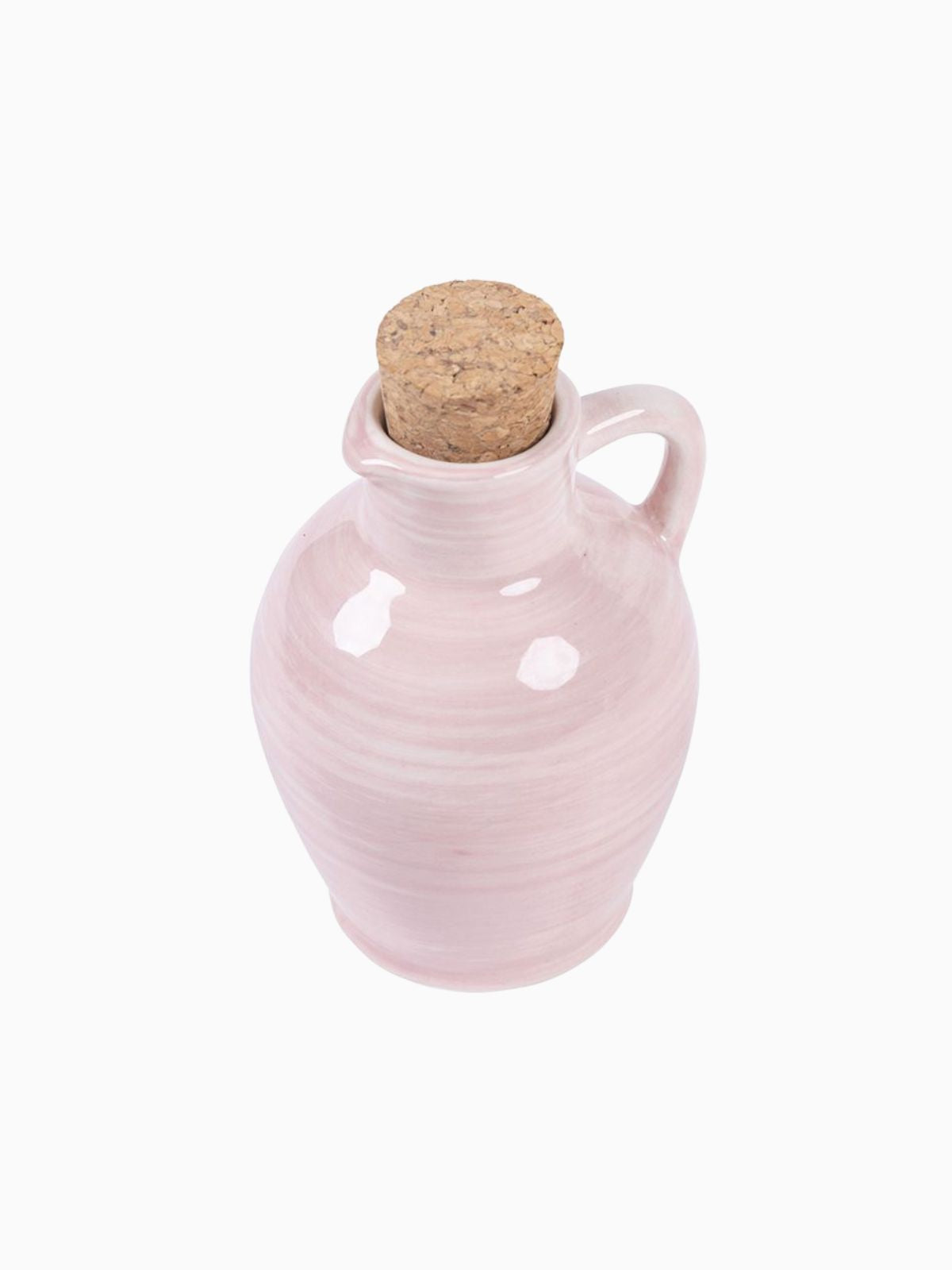 Set 2 Anfore mini oliere in ceramica, colore rosa 95 ml-