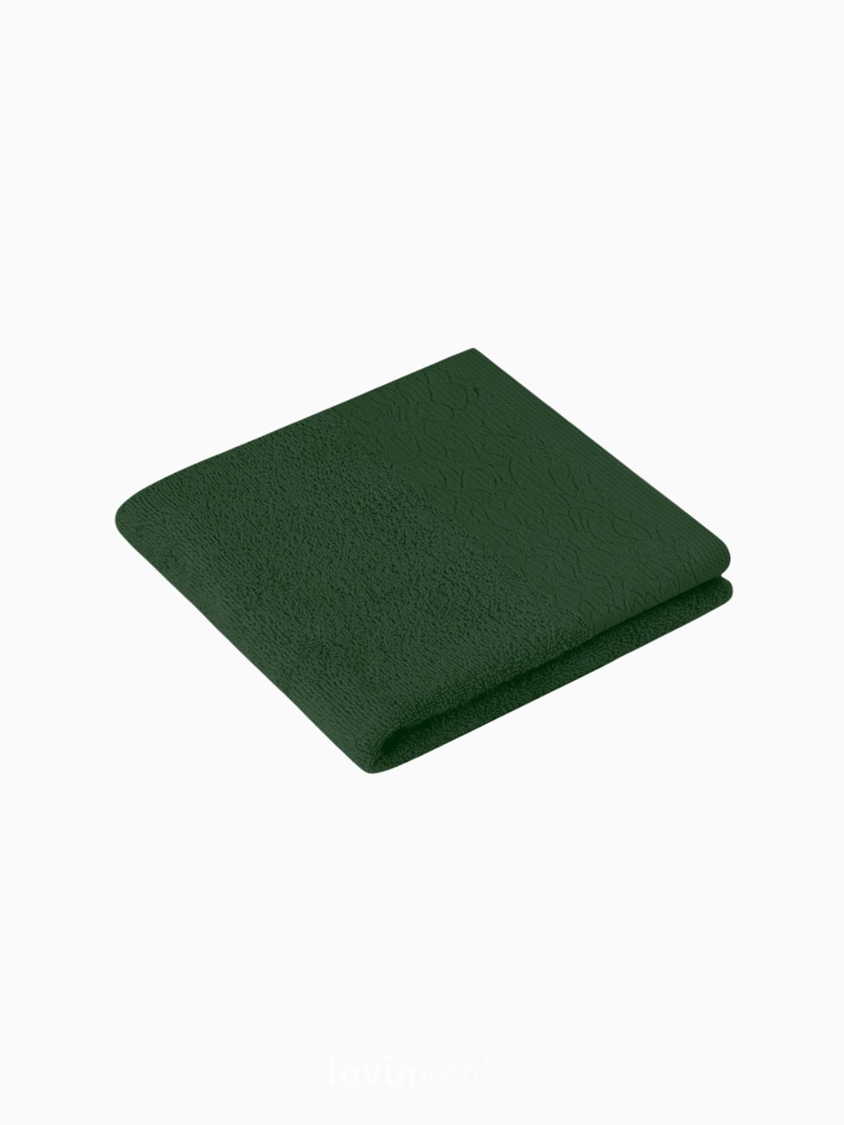 Set 6 Asciugamani da bagno Flos in 100% cotone, colore verde chiaro e scuro-3