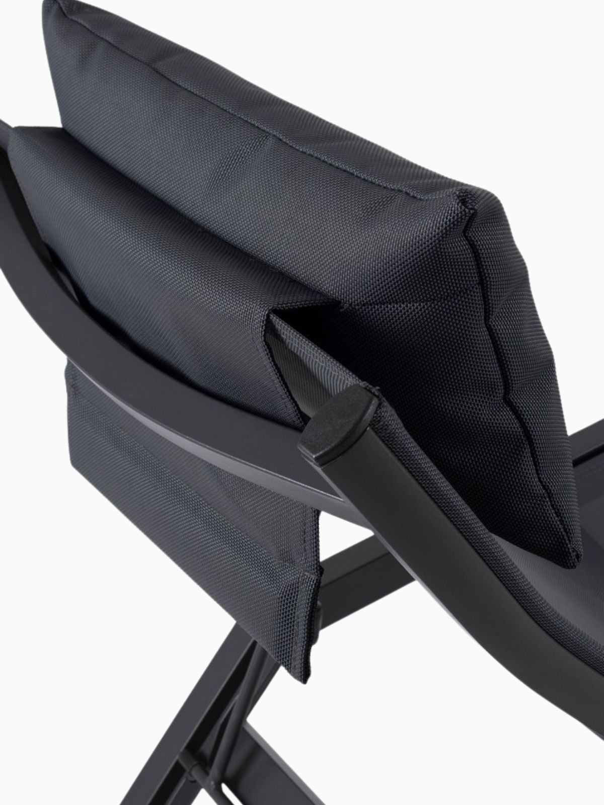 Chaise longue da esterno Krion in alluminio, colore nero-4