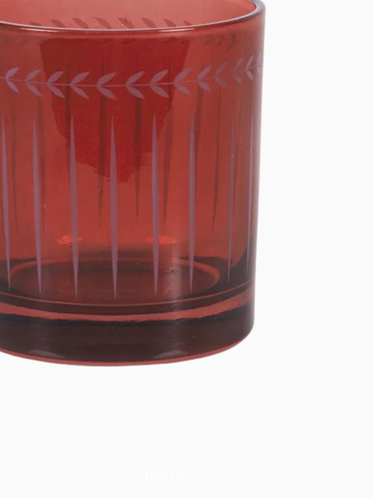 Set 6 Bicchieri Lorena in vetro, colore rosso 30 cl-4