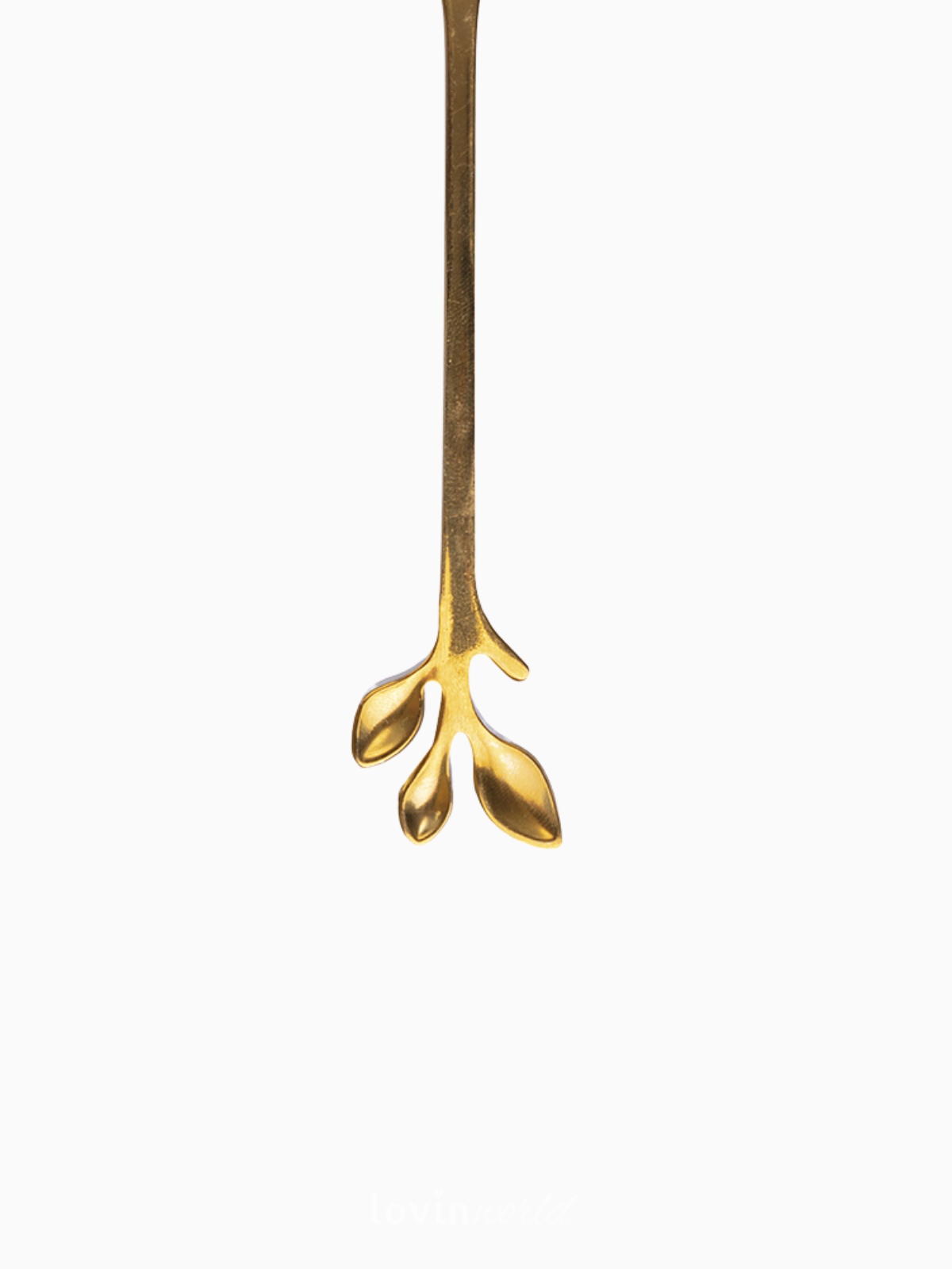 Set 6 cucchiaini Luxury con foglioline in colore oro-3