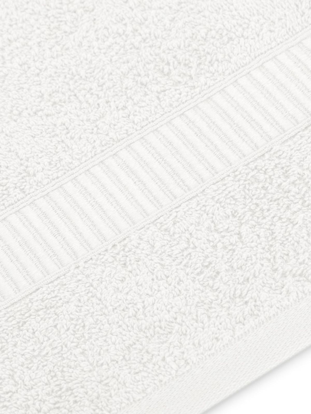 Set 3 Asciugamani da bagno Avium in 100% cotone, colore bianco-3