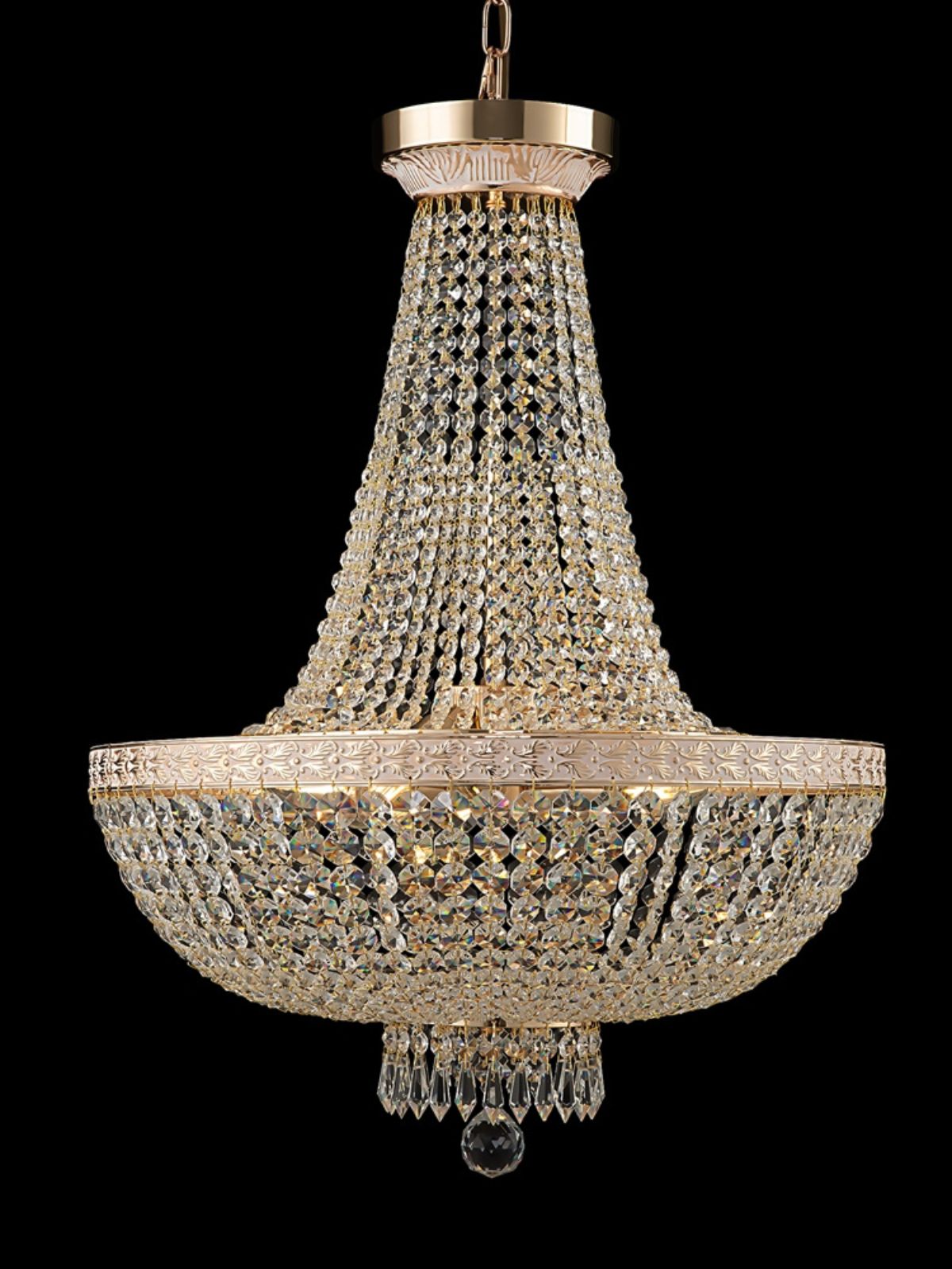 Lampadario Bella, in colore oro, diametro 50 cm.-2
