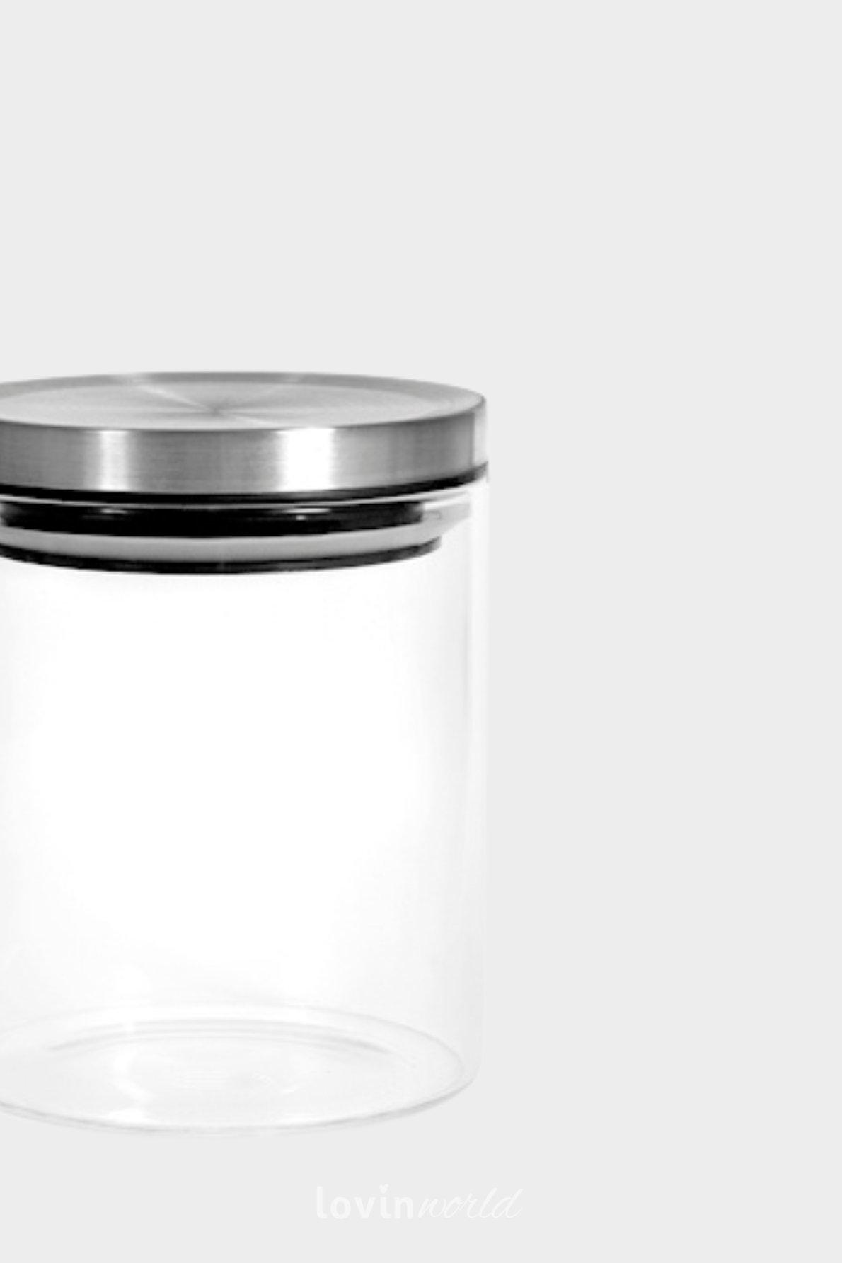 Barattolo in vetro borosilicato con tappo in acciaio inox 0,7 lt.-3