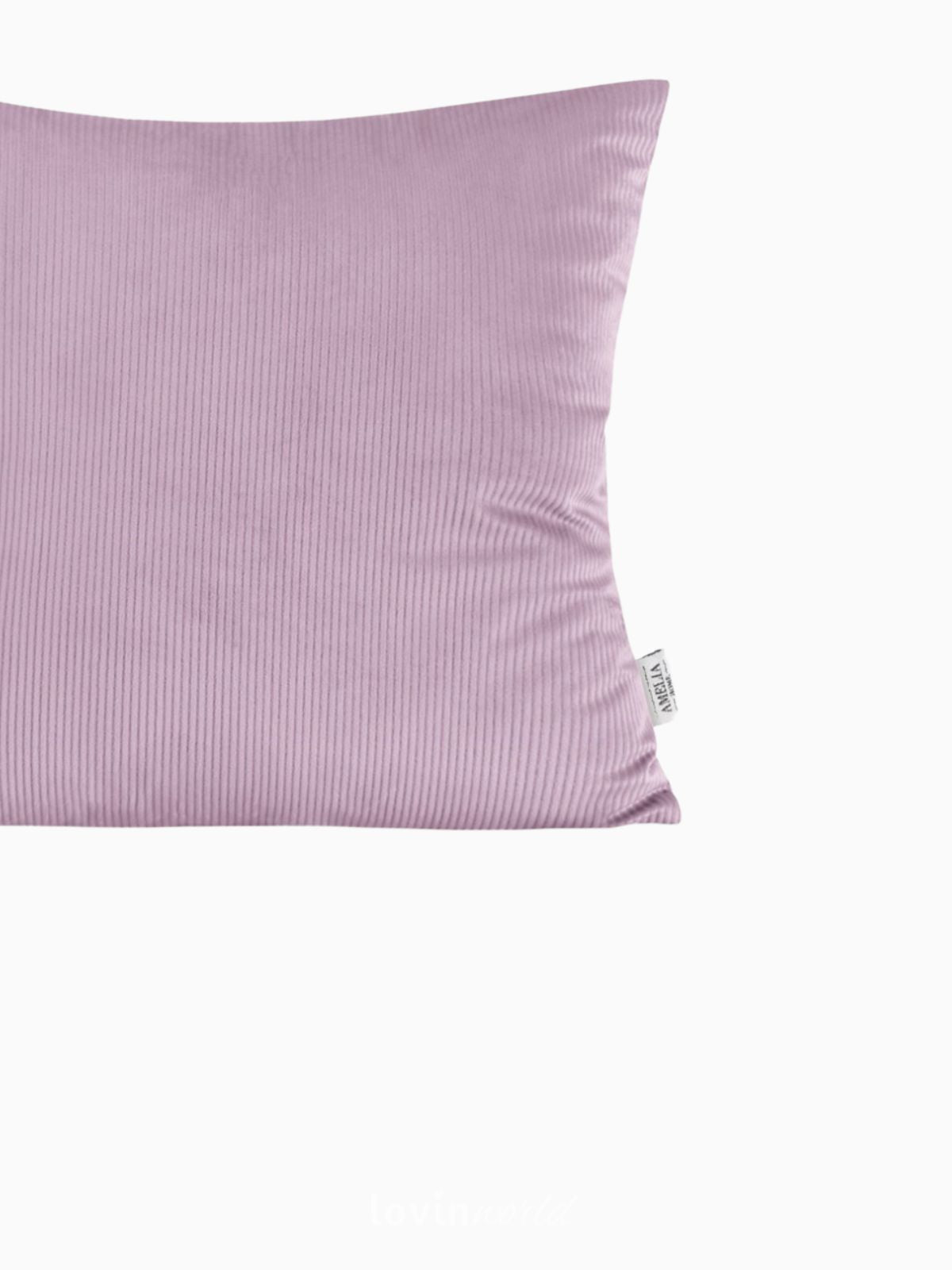 Cuscino decorativo in velluto Duffy, colore rosa 45x45 cm.-3