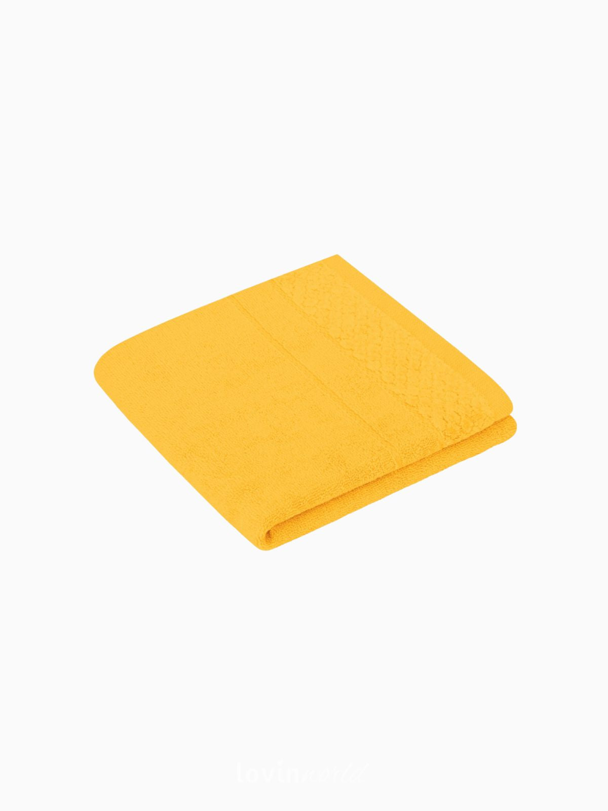 Set 6 Asciugamani da bagno Rubrum in 100% cotone, colore giallo e crema-3