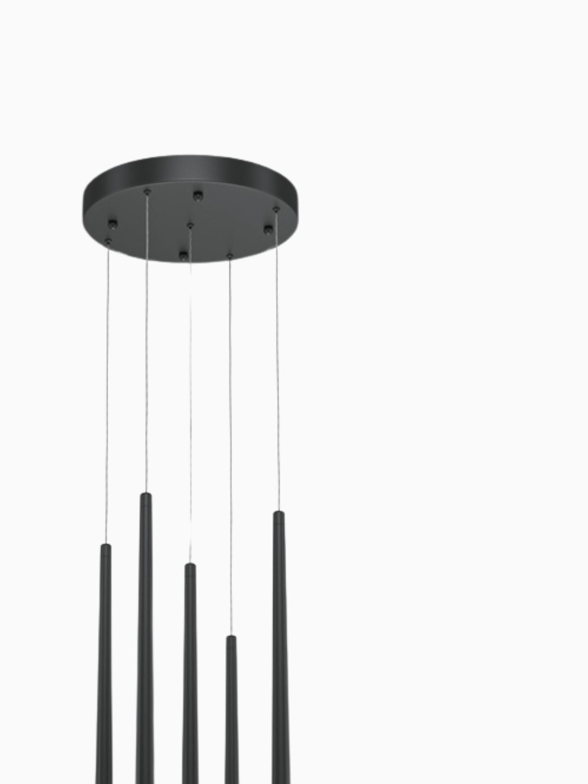 Lampada a sospensione Cascade, in colore nero con struttura in alluminio-5