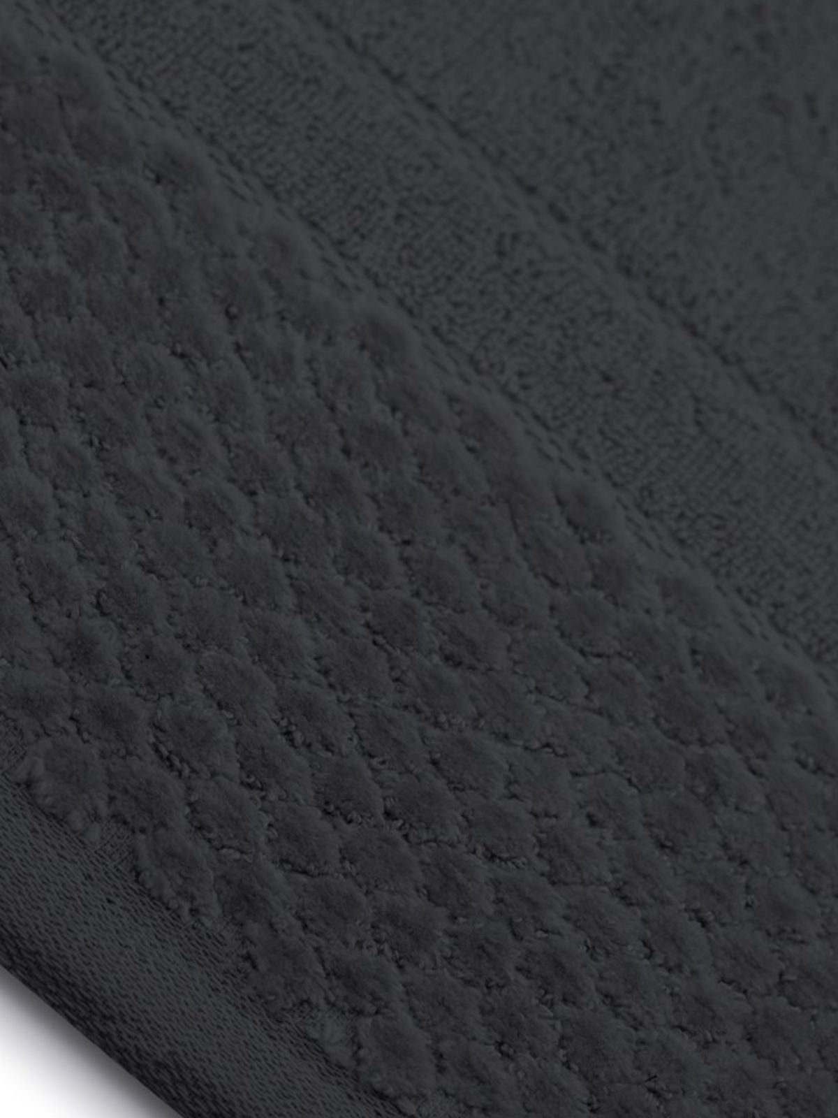 Set 3 Asciugamani da bagno Rubrum in 100% cotone, colore nero-3