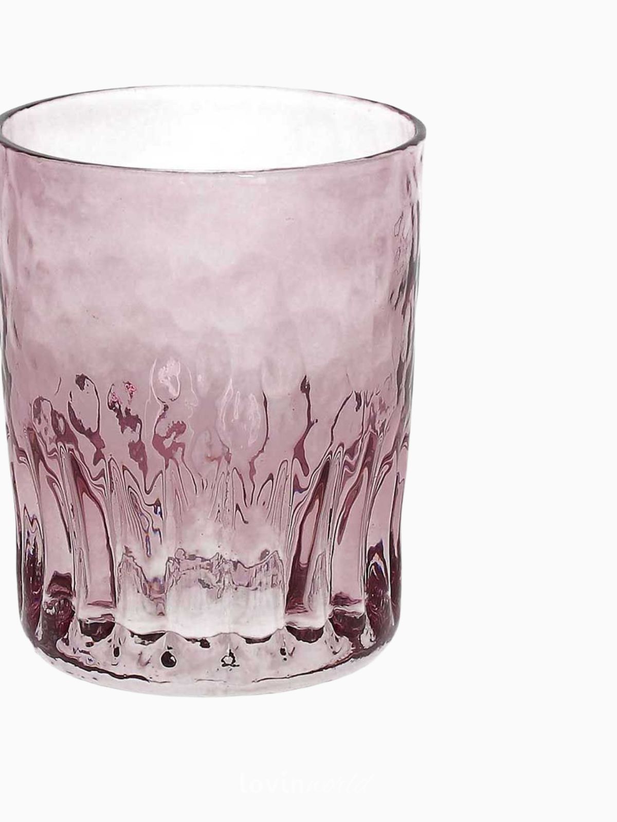 Set 6 Bicchieri Acqua Ametista in vetro rosa 32 cl