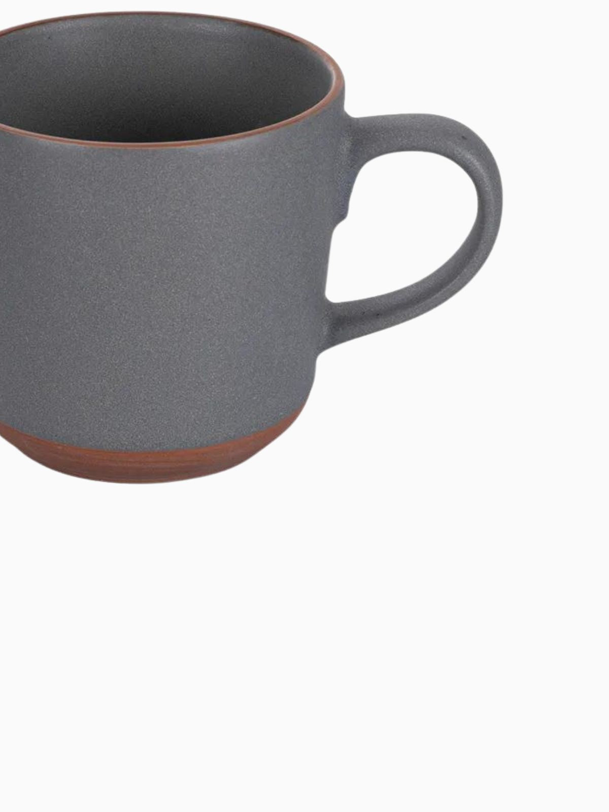 Set 4 Tazze mug Copenaghen in gres, colore grigio 40 cl.-3