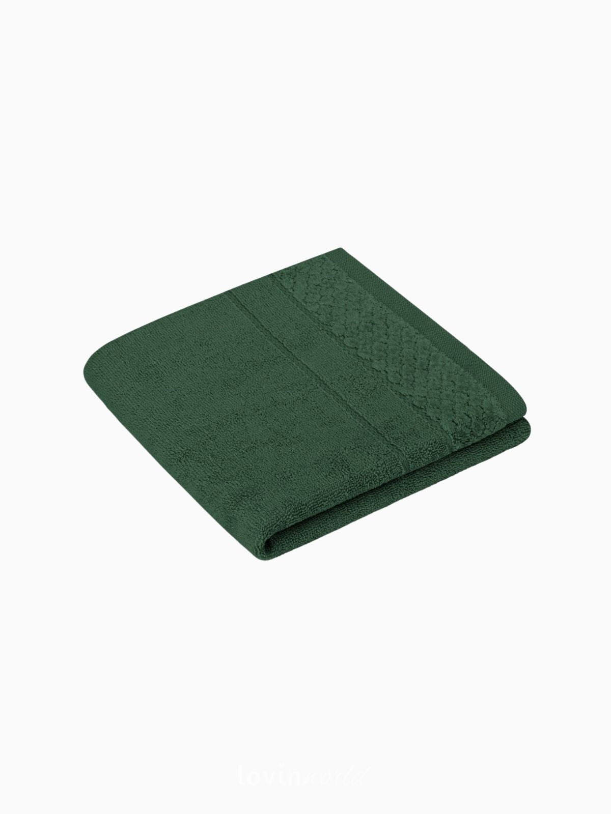Set 6 Asciugamani da bagno Rubrum in 100% cotone, colore verde chiaro e scuro-3