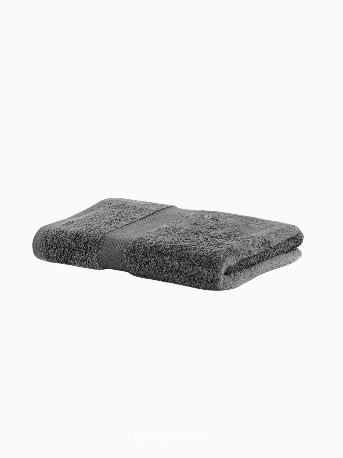 Set 6 Asciugamani da bagno Bamby in 100% cotone, colore grigio-3