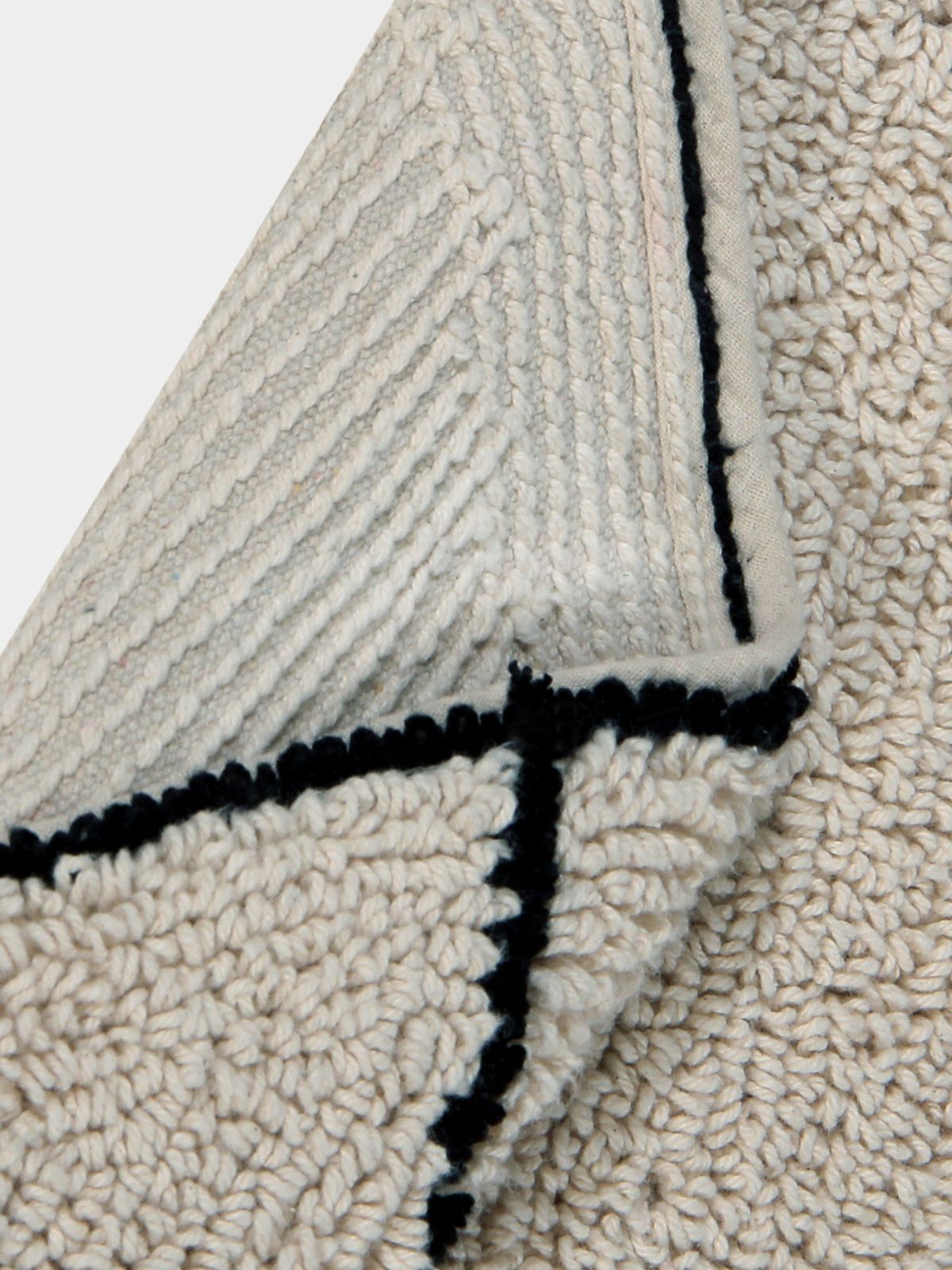 Tappeto in cotone lavabile Trace Beige, 160x160 cm.-4