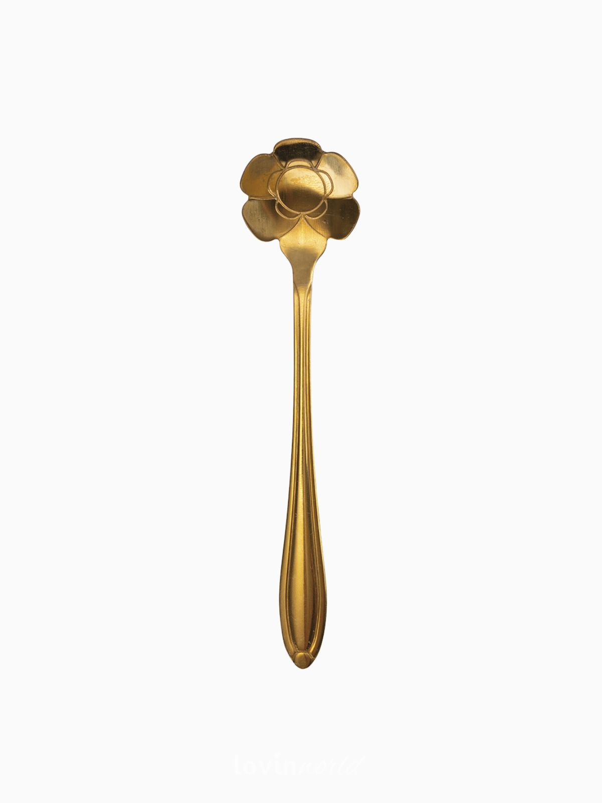 Set 6 cucchiaini fiore Luxury in colore oro-5
