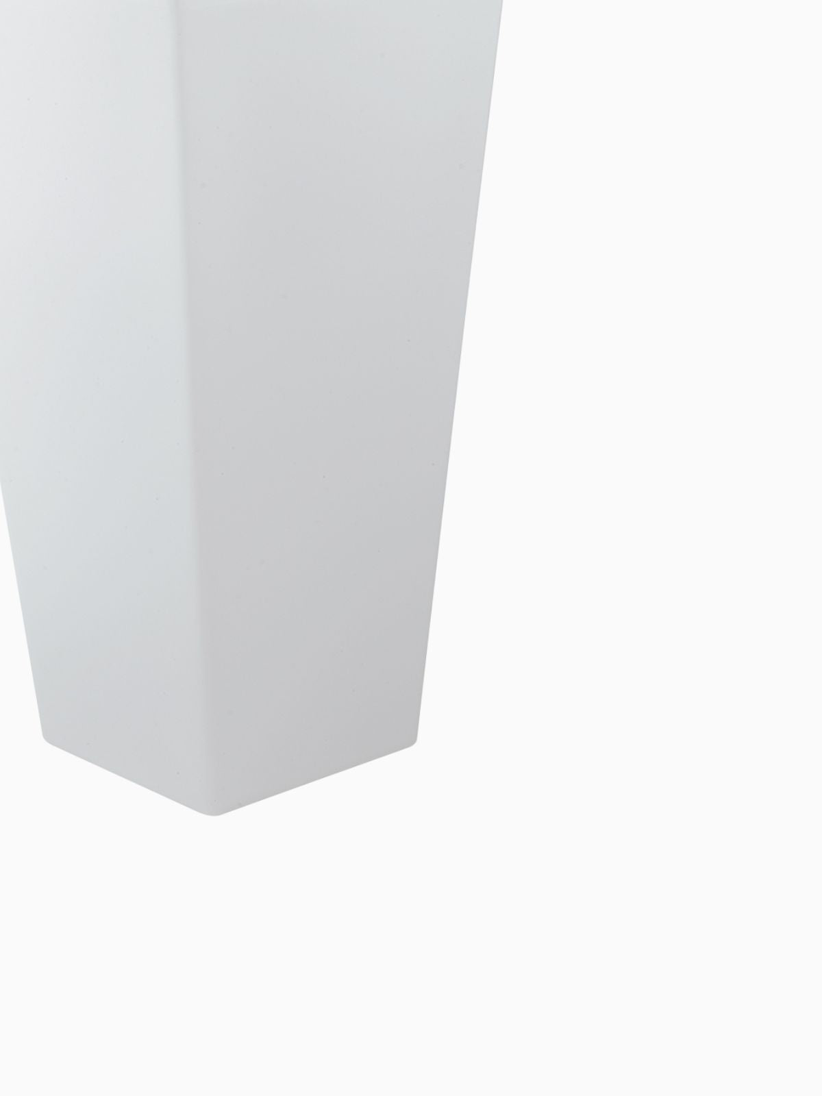 Vaso da esterno quadrato a LED Geco in polietilene, colore bianco 90 cm.-3