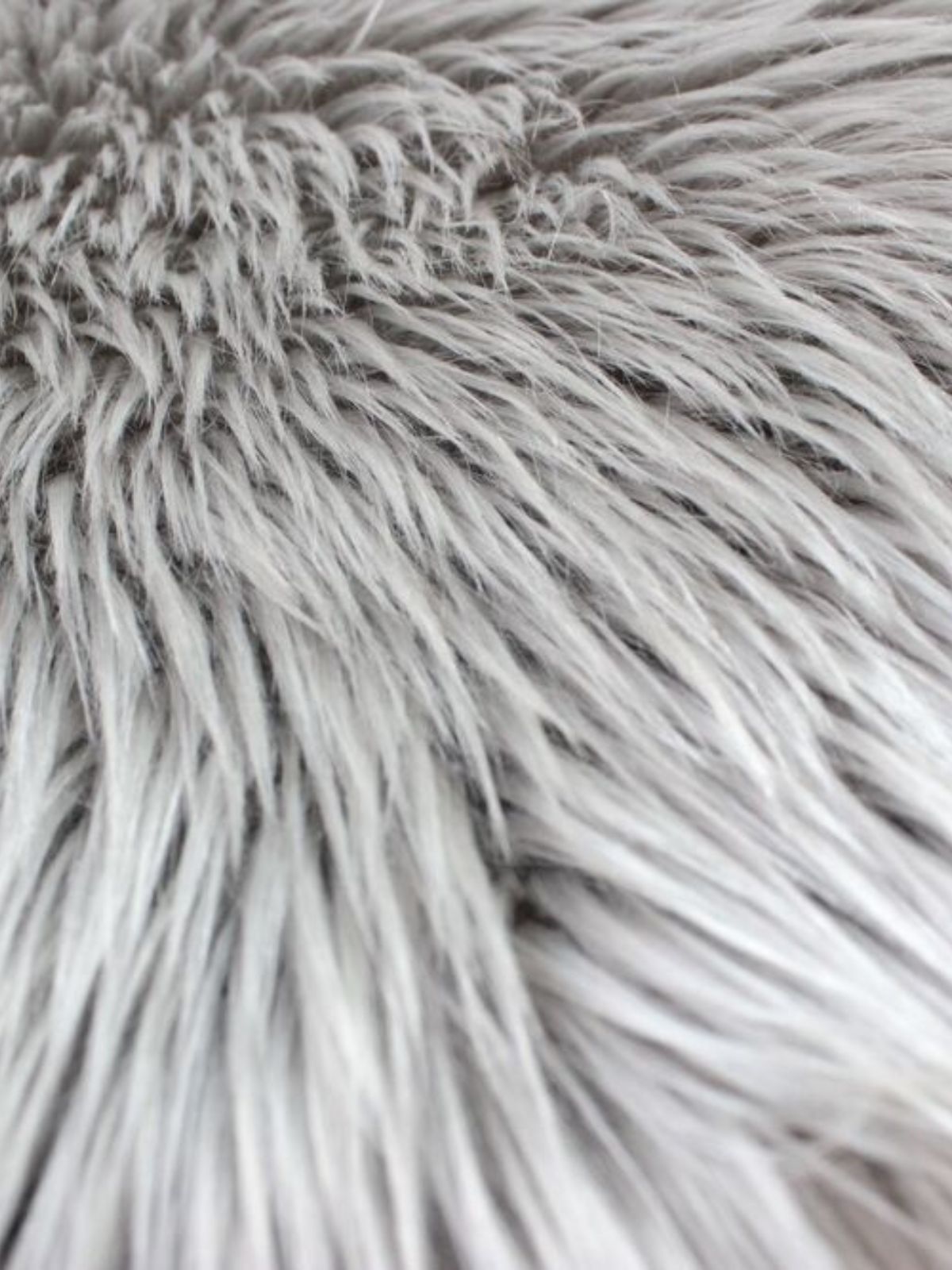 Tappeto shaggy Sheepskin in poliestere, colore grigio 60x90 cm.-3