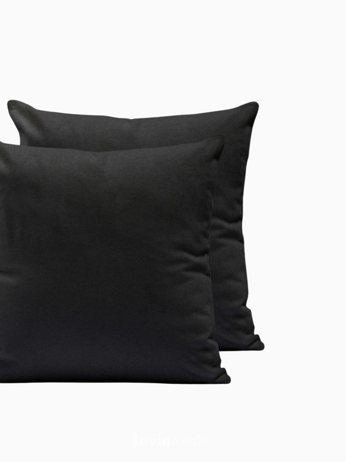 2 Federe per cuscino Amber in colore nero 50x50 cm.
