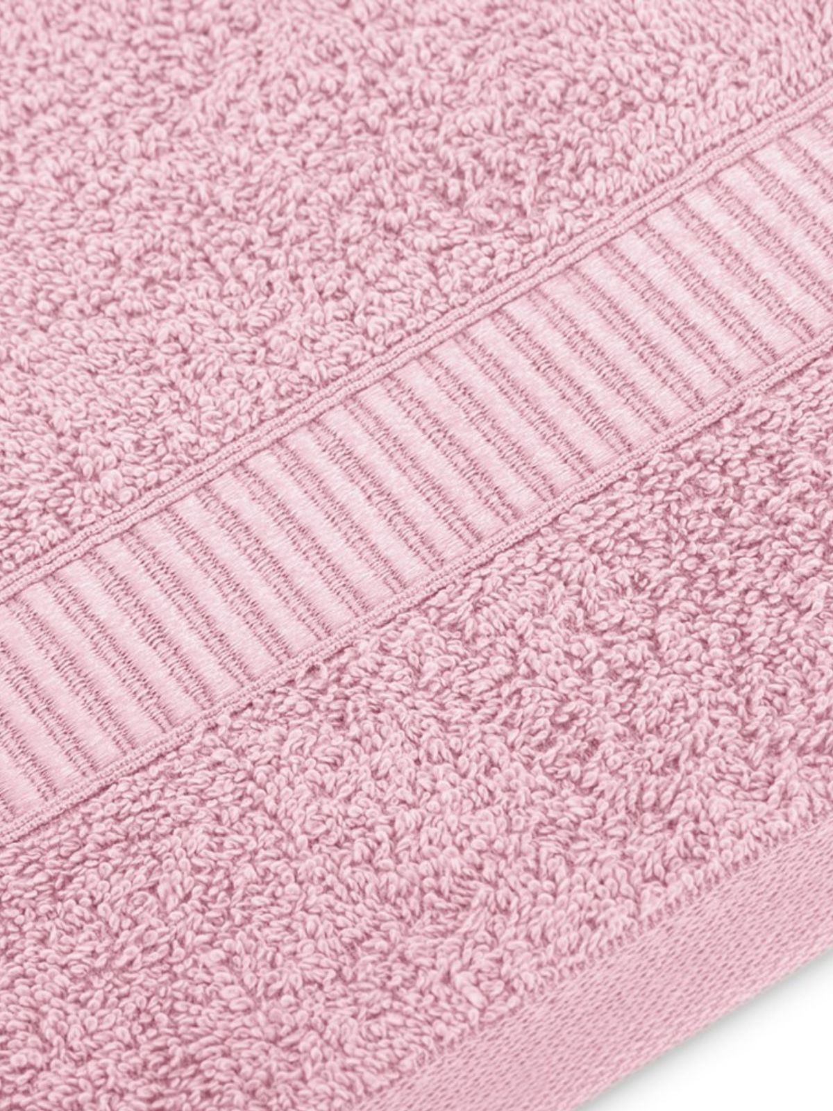 Set 2 Asciugamani da bagno Avium in 100% cotone, colore rosa-3