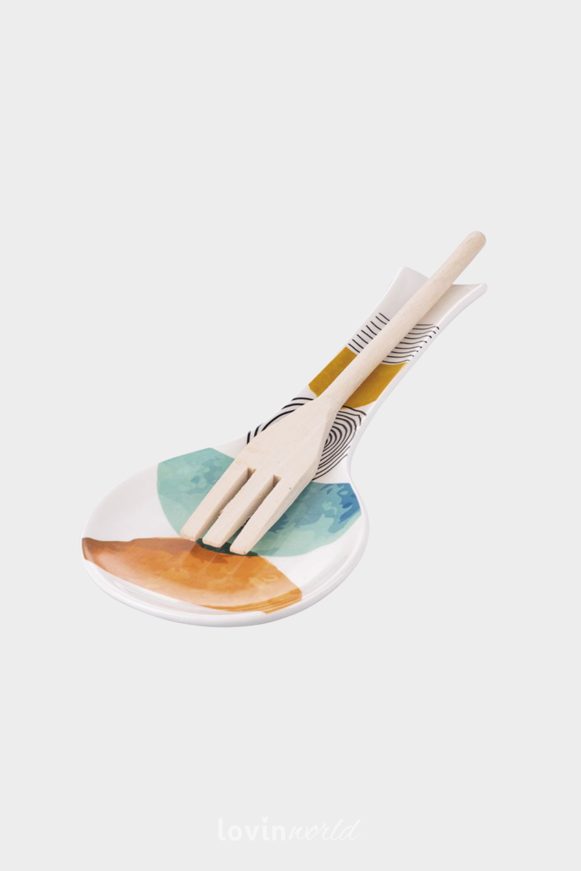 Poggiamestolo in ceramica Venice Lido, multicolore-2