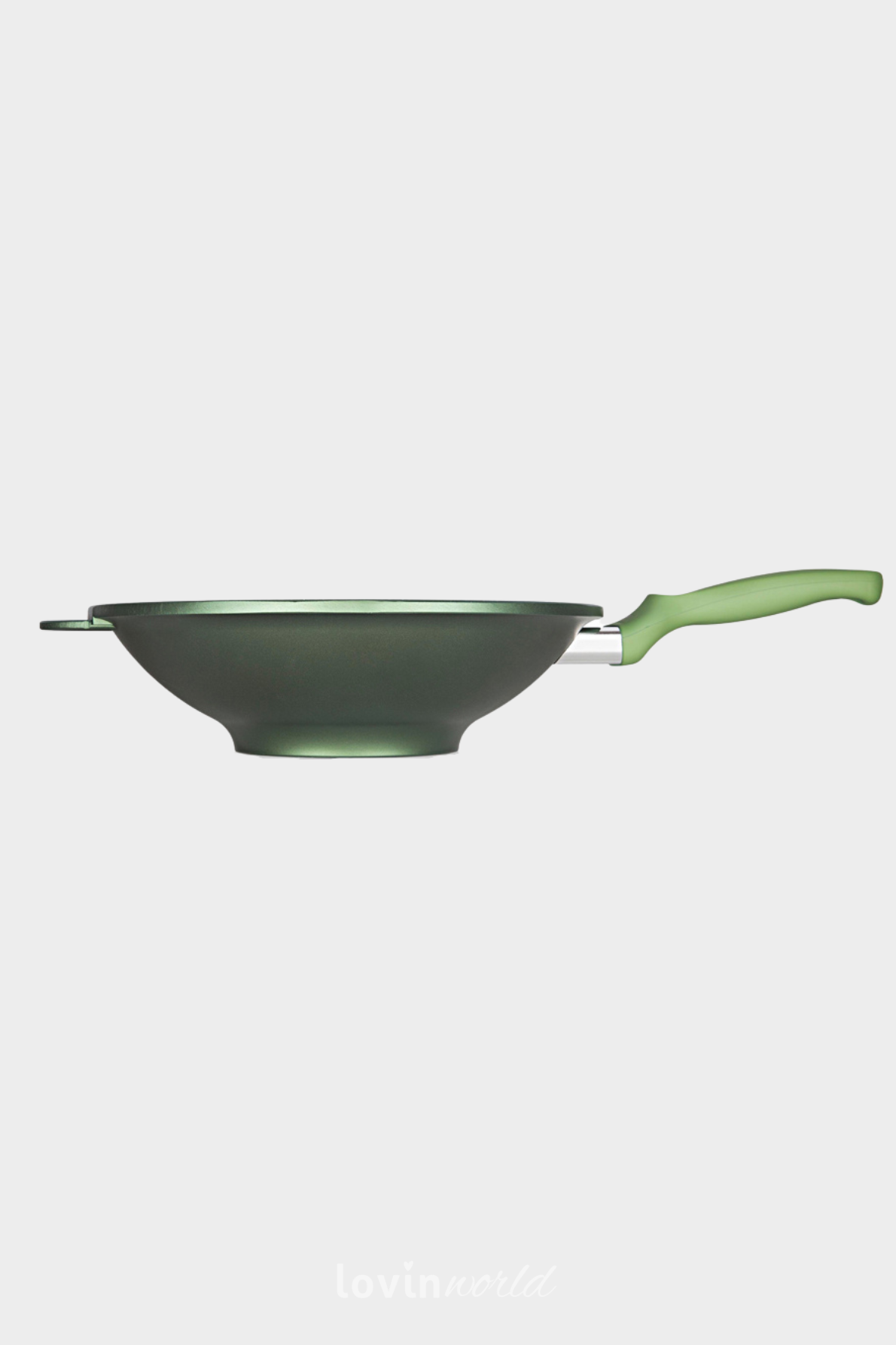 Wok Dr. Green, in alluminio antiaderente 30 cm.-2